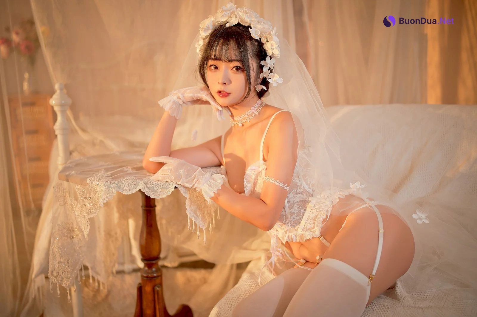 Cosplay Yuuhui玉汇 纯白花嫁 - Photo 15