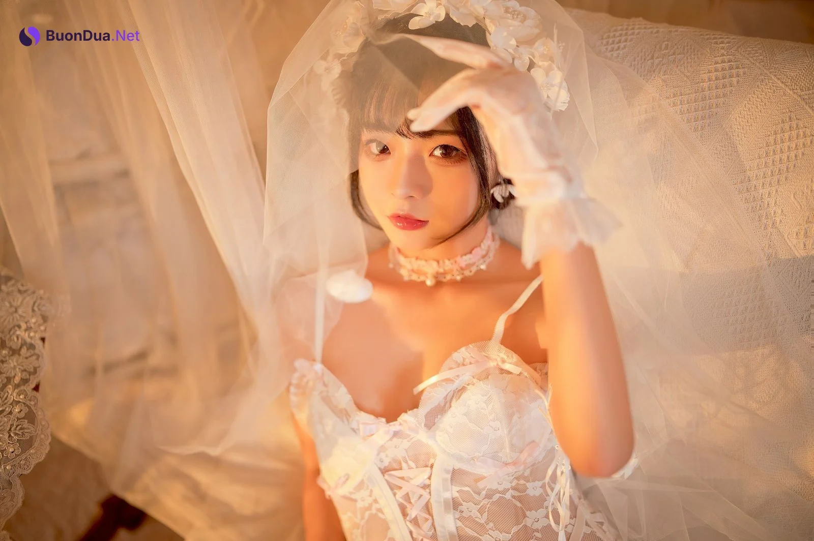 Cosplay Yuuhui玉汇 纯白花嫁 - Photo 16