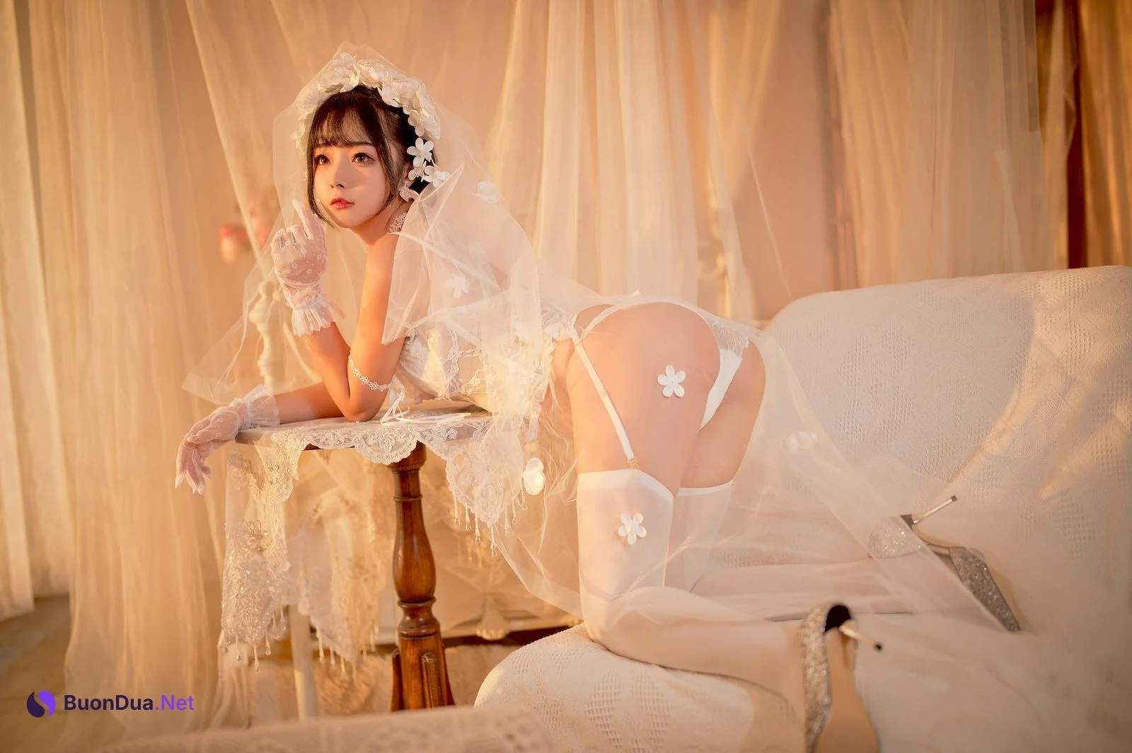 Cosplay Yuuhui玉汇 纯白花嫁 - Photo 17