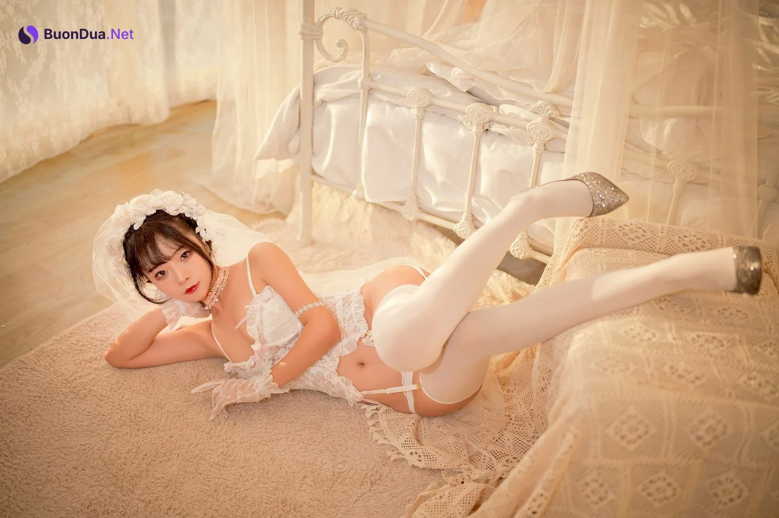 Cosplay Yuuhui玉汇 纯白花嫁 - Photo 19