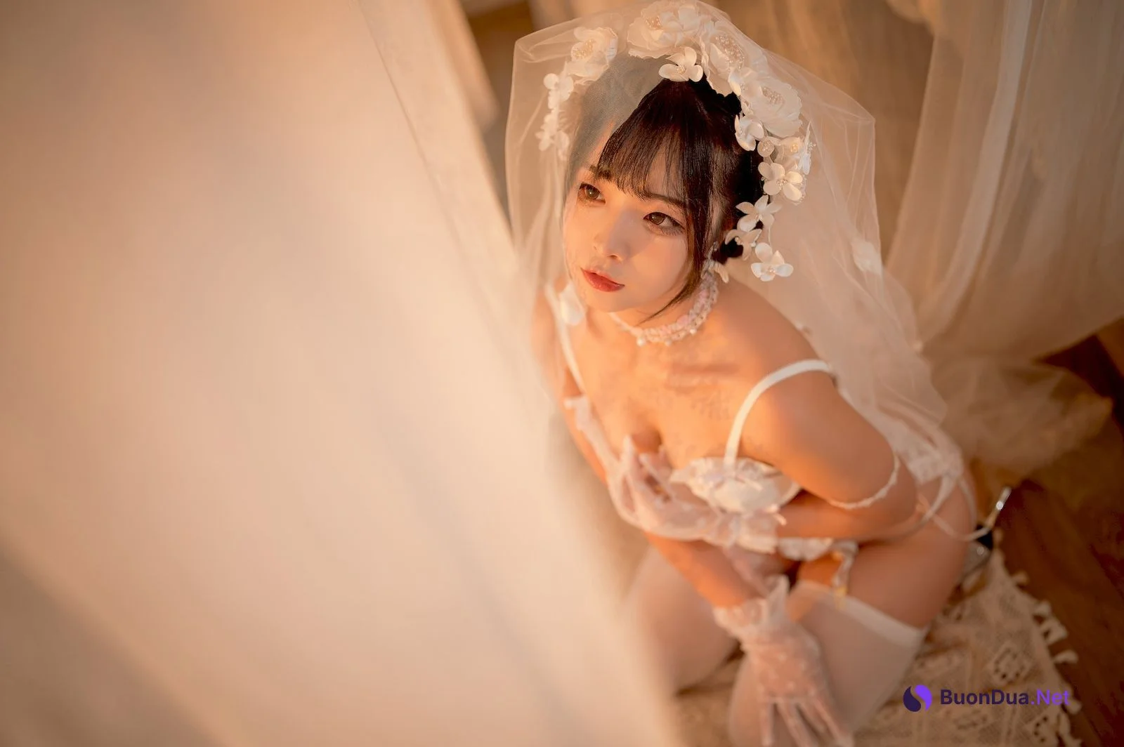 Cosplay Yuuhui玉汇 纯白花嫁 - Photo 7