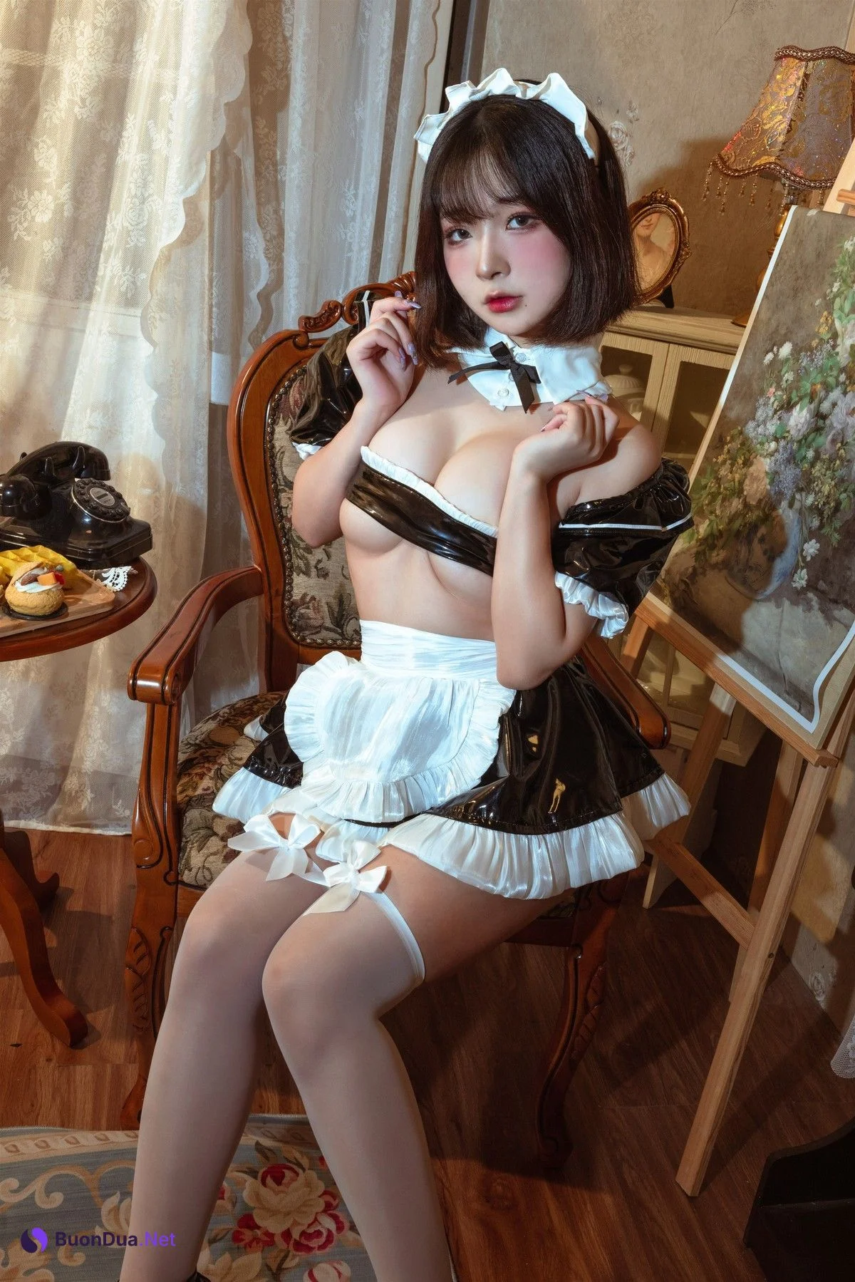 Cosplay yuuhui玉汇 女仆假日 - รูปภาพ 15