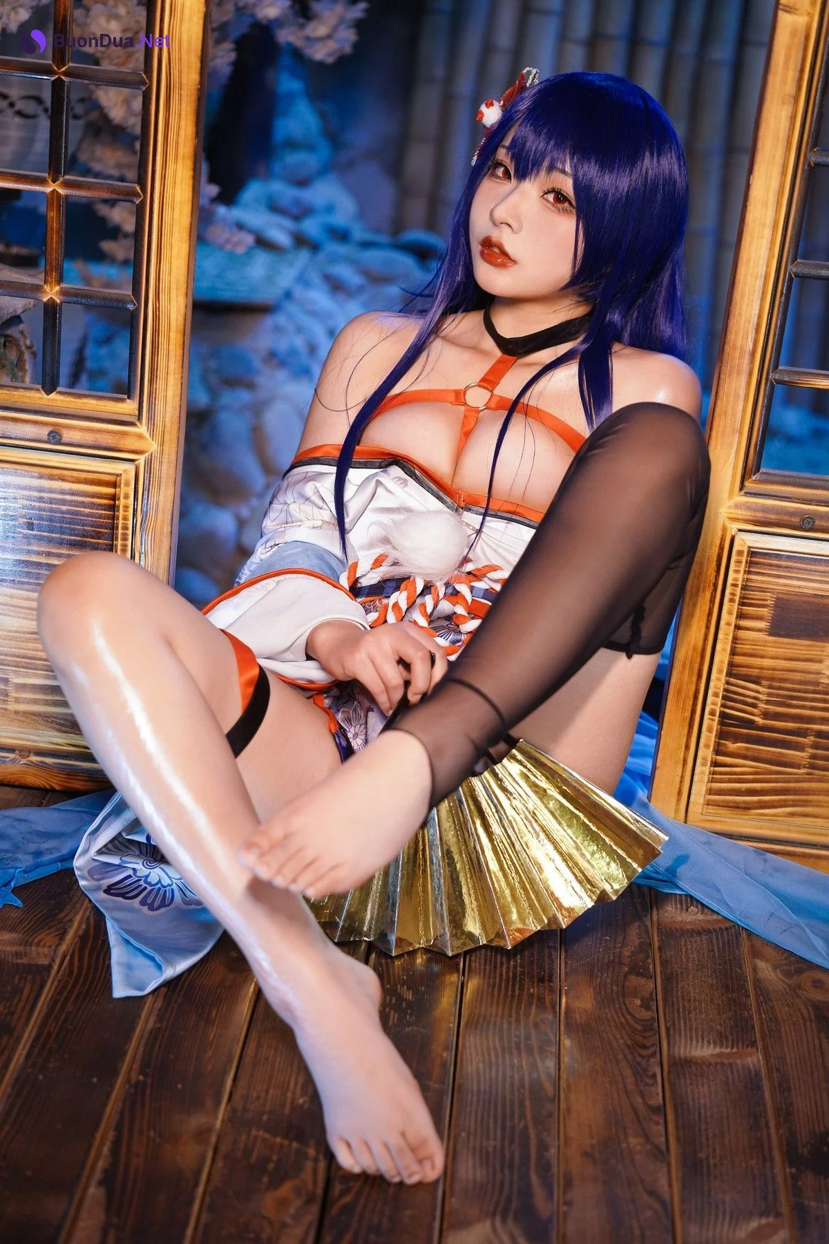 Cosplay Yuuhui玉汇 EroPhone Re 真子-和服抹油 Set.01 - Photo 14