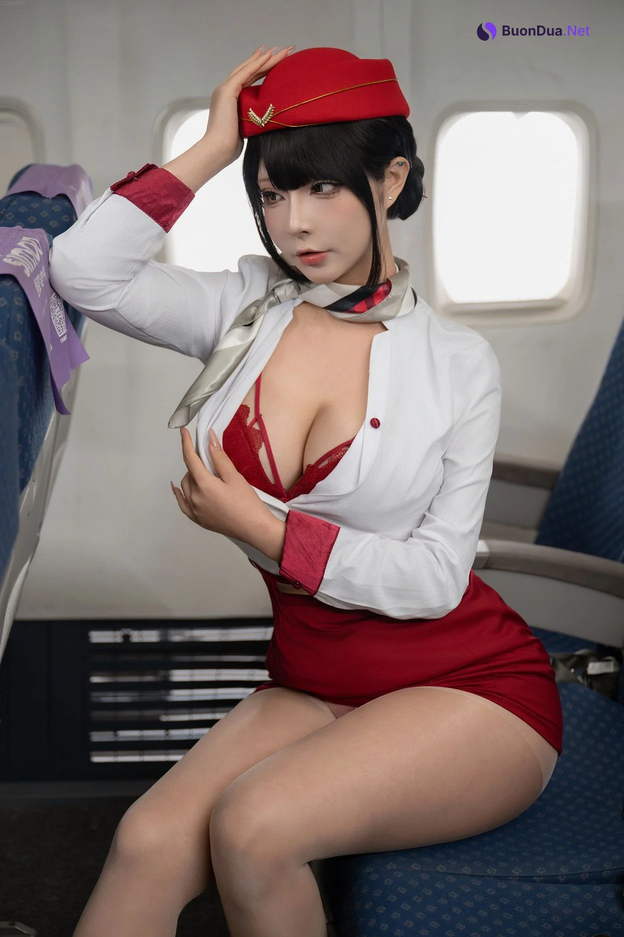 Cosplay Yuuhui玉汇 升舱服务空姐 Set.01 - Photo 10