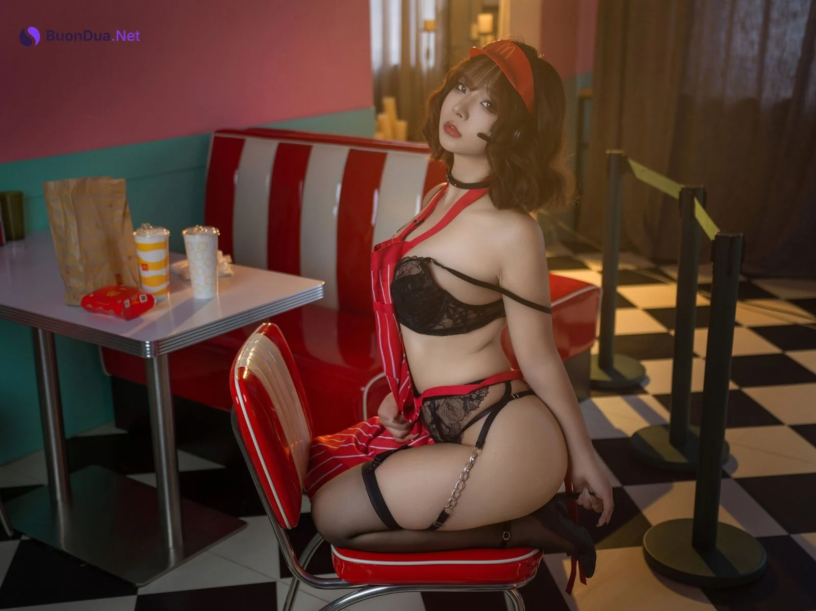 Cosplay Yuuhui玉汇 麦当劳的女服务员 Set.01 - Photo 17