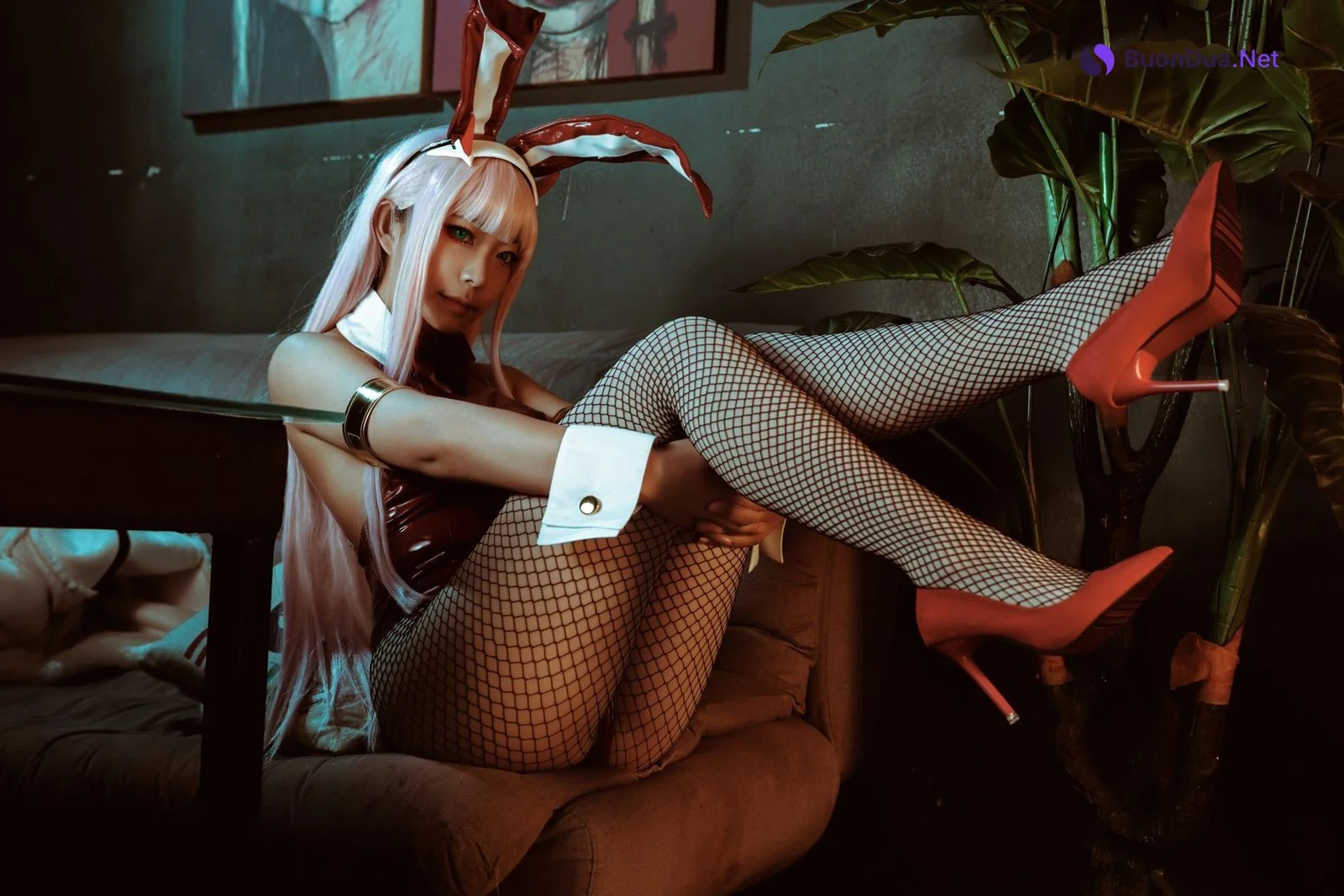 机智的哔啵 Cosplay Zero Two Bunnygirl - Photo 14