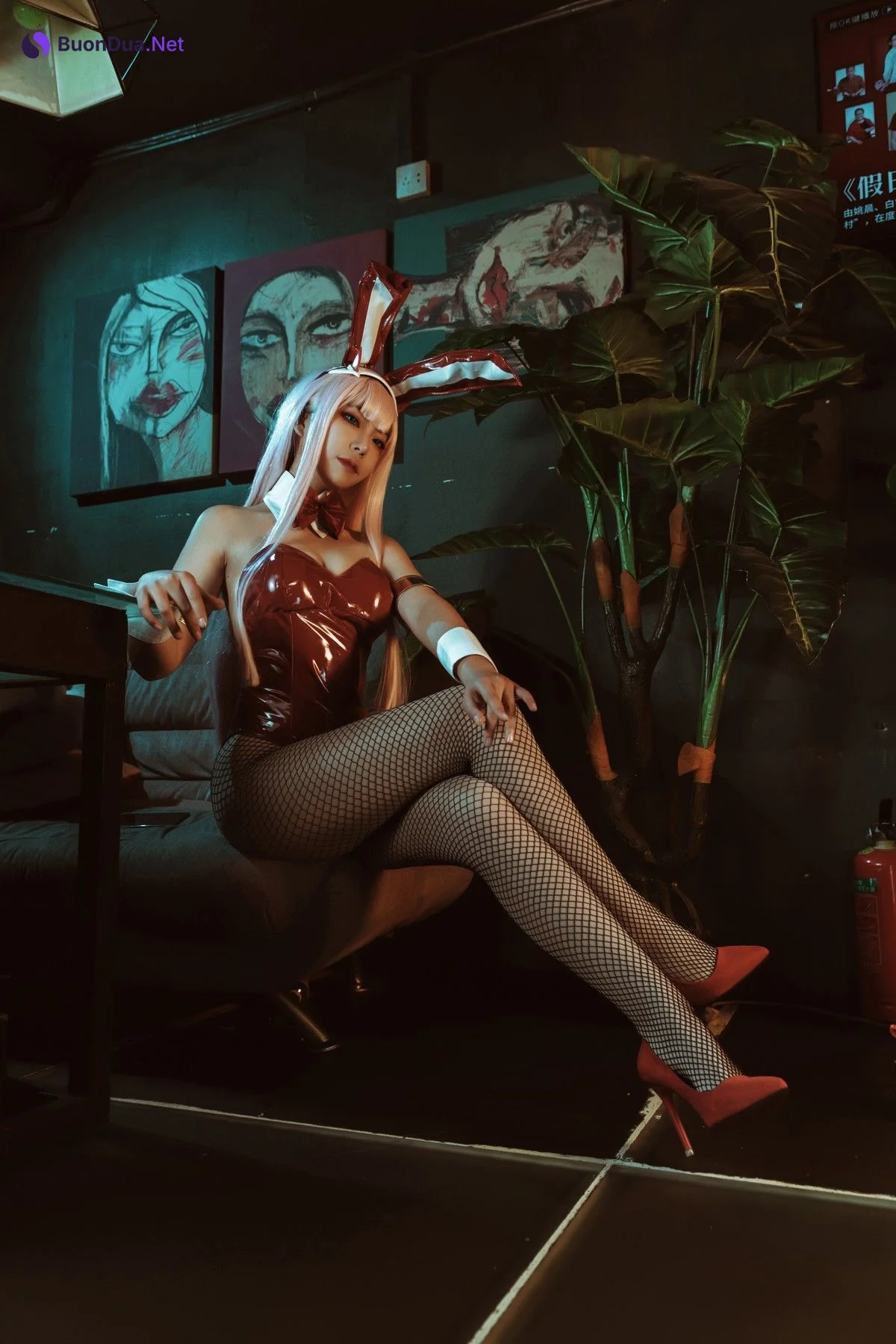 机智的哔啵 Cosplay Zero Two Bunnygirl - Photo 16
