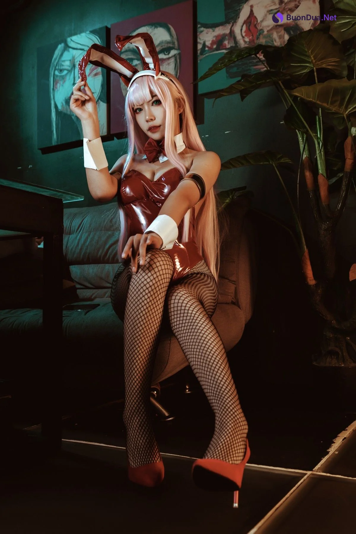 机智的哔啵 Cosplay Zero Two Bunnygirl - Photo 17