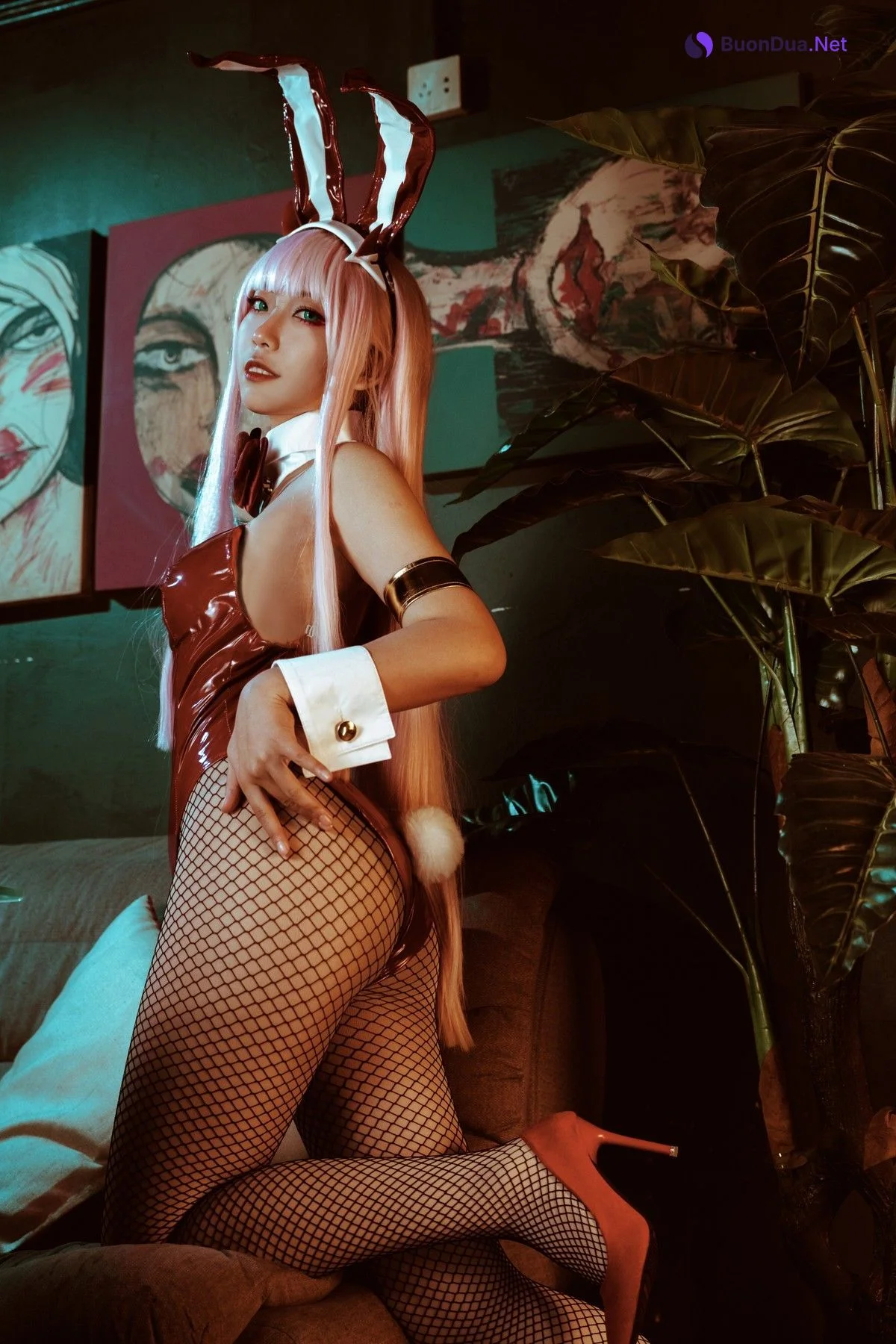 机智的哔啵 Cosplay Zero Two Bunnygirl - Photo 18