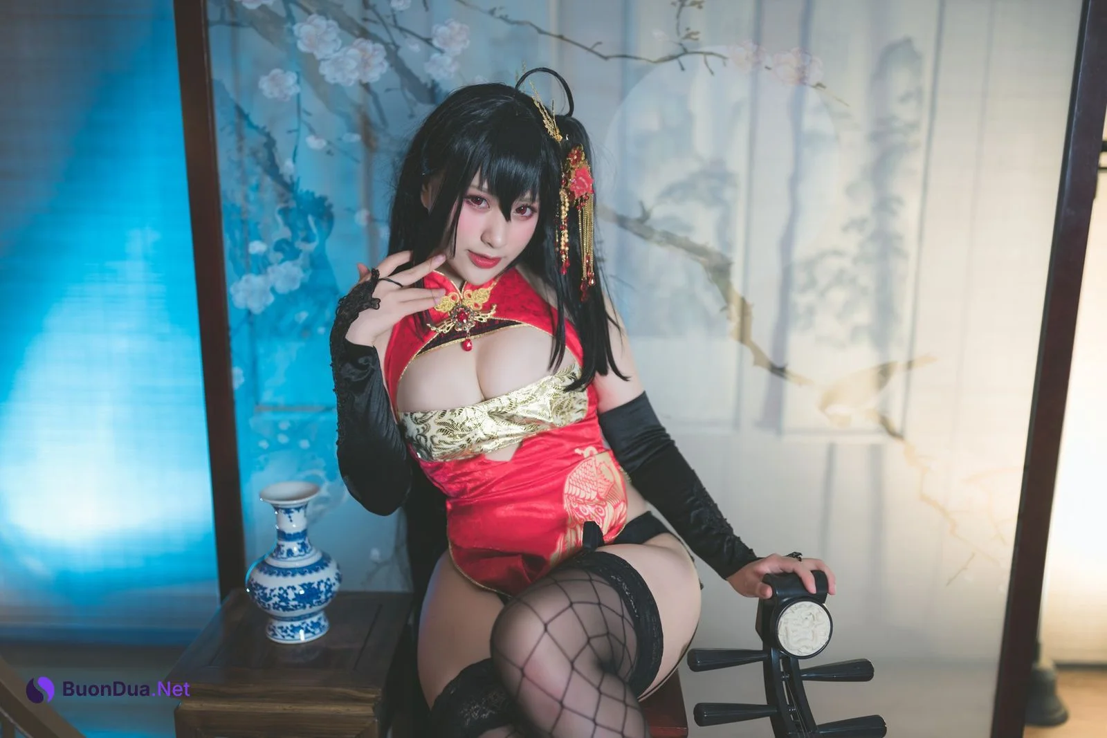 Cosplay 柘烟Zuken 大凤旗袍 - Photo 9