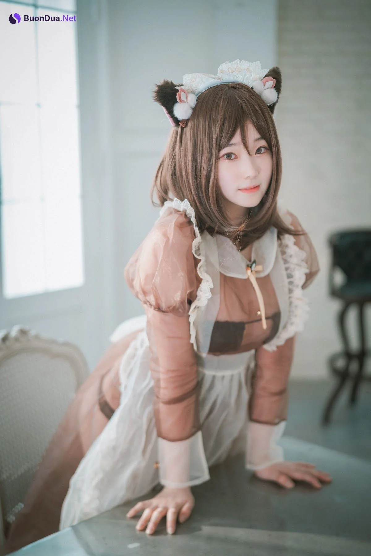 DJAWA Photo – Bambi (밤비) – Pure Marron (Maid) - Photo 2