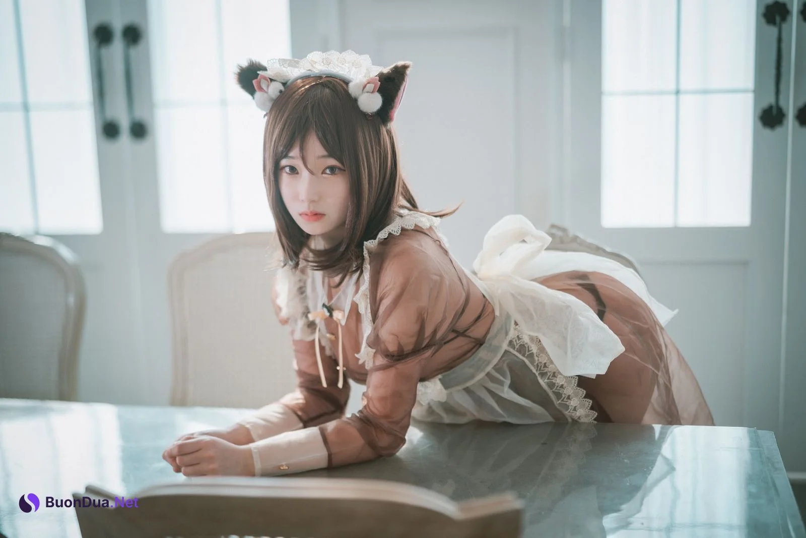 DJAWA Photo – Bambi (밤비) – Pure Marron (Maid) - Photo 3