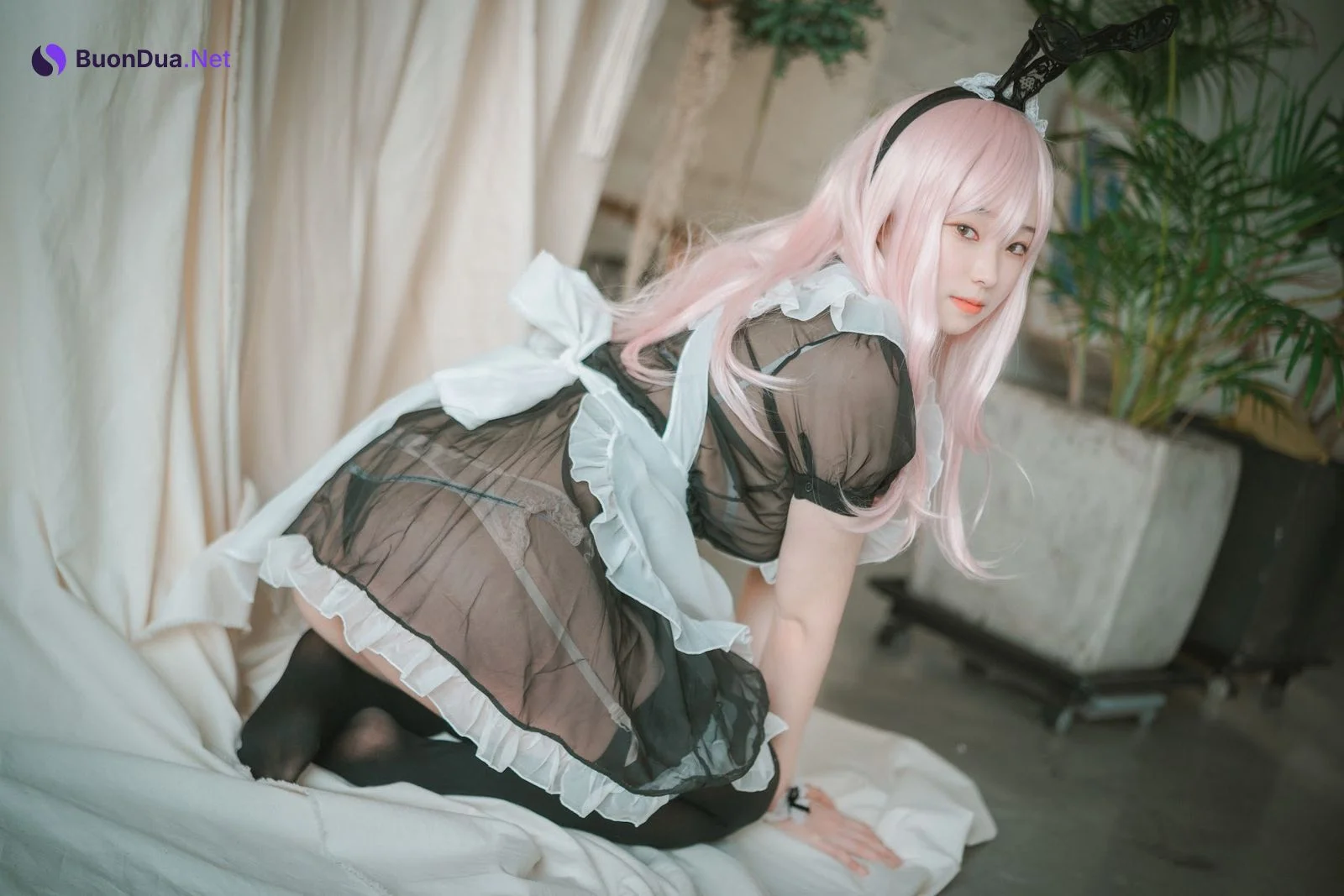 DJAWA Photo – Bambi (밤비) – Sheer Bunny Maid - Photo 12