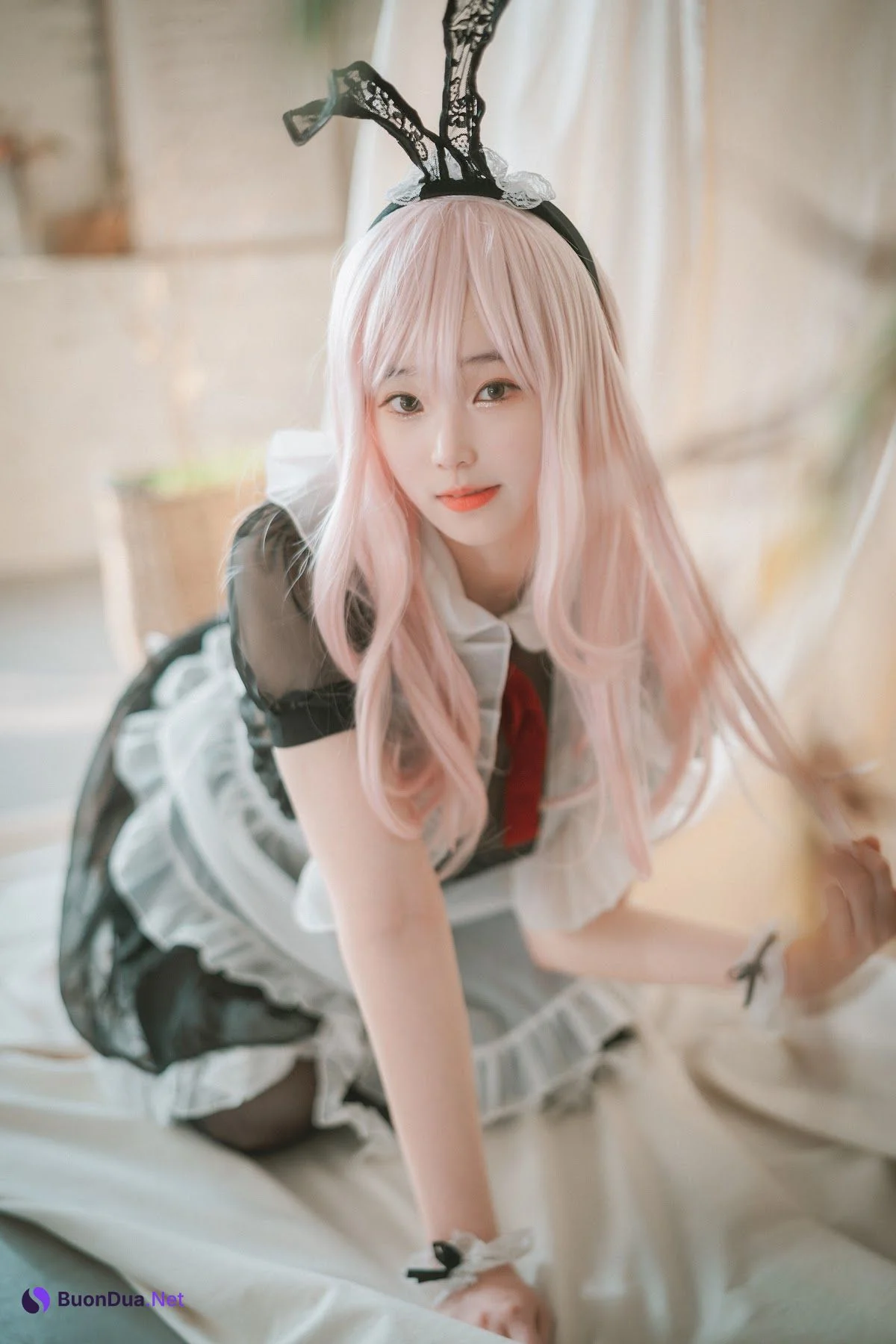 DJAWA Photo – Bambi (밤비) – Sheer Bunny Maid - Photo 14