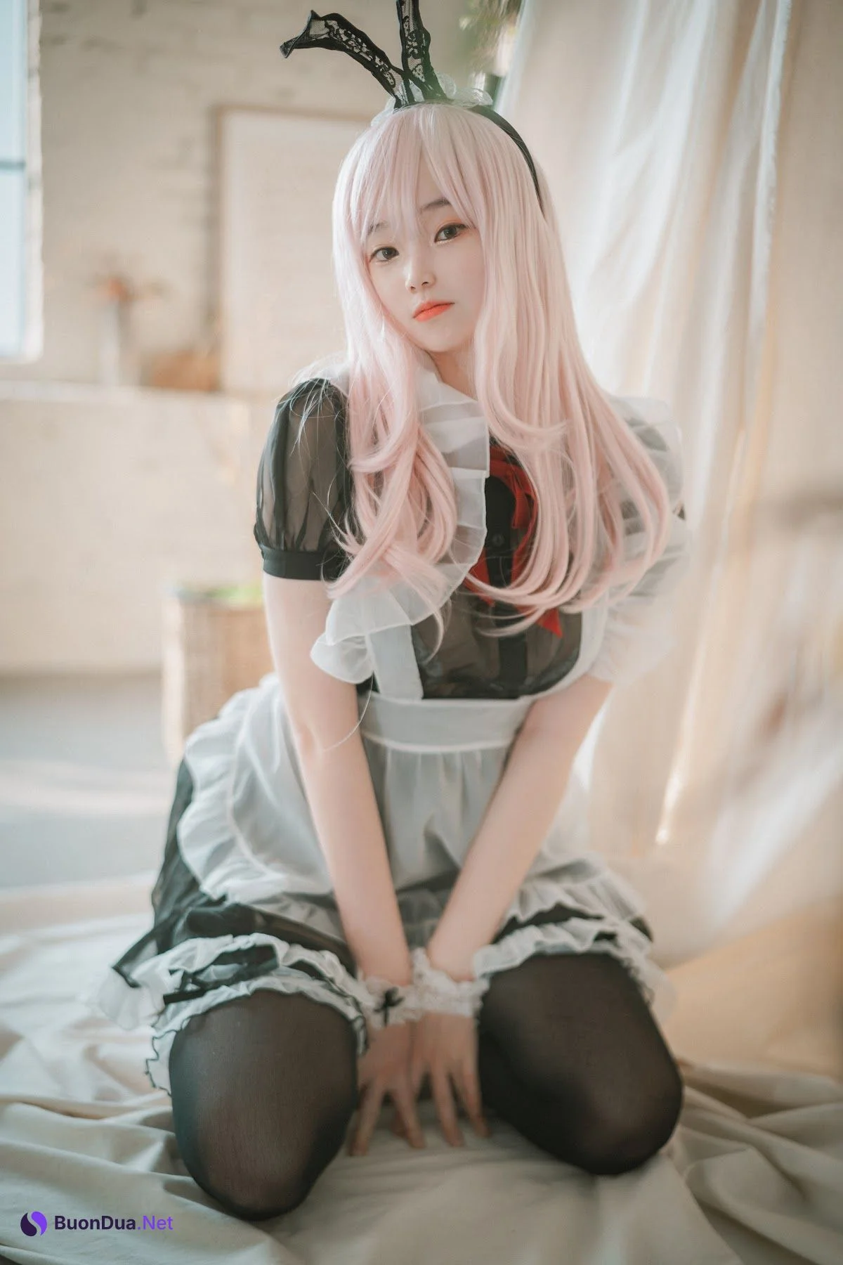 DJAWA Photo – Bambi (밤비) – Sheer Bunny Maid - Photo 15