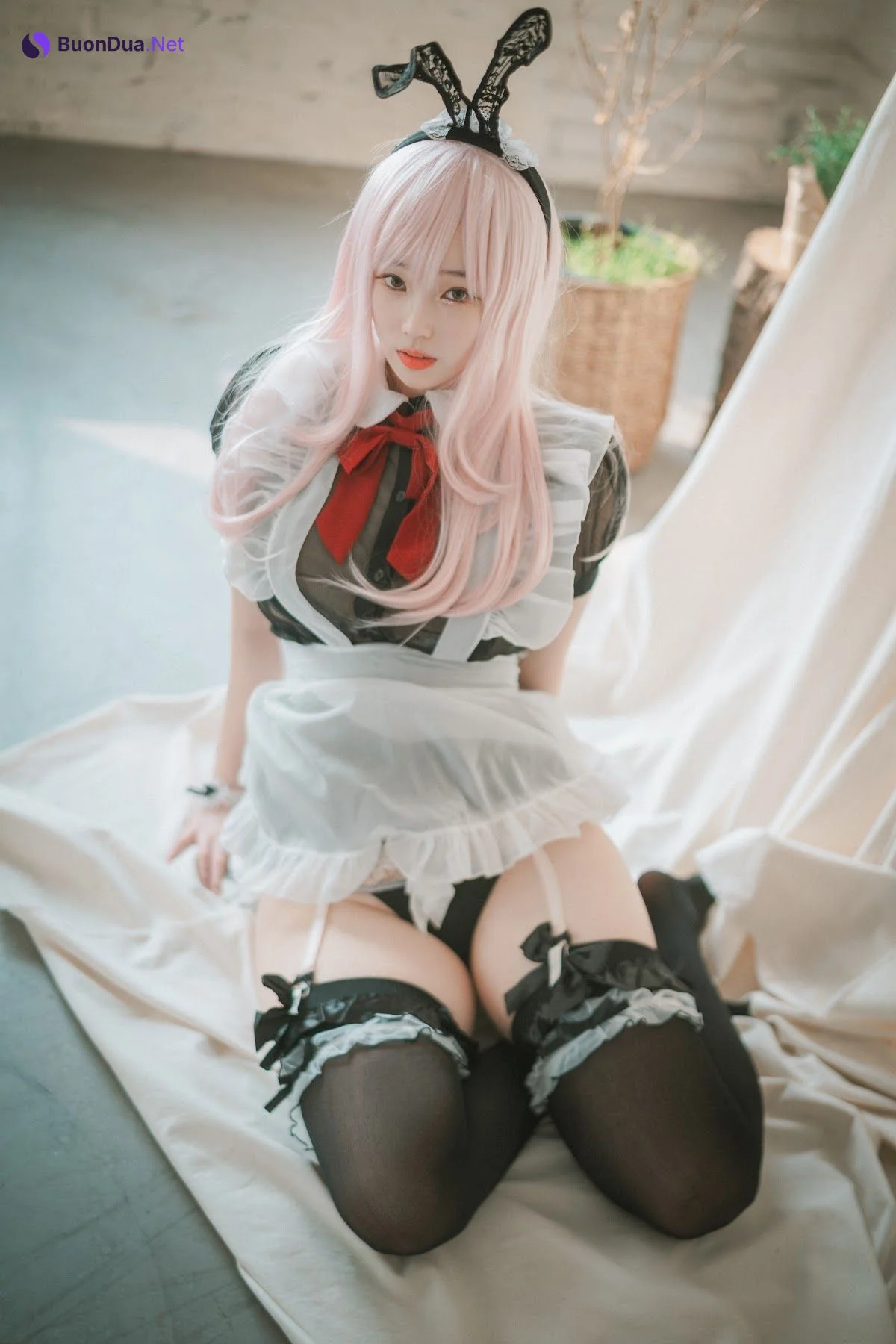 DJAWA Photo – Bambi (밤비) – Sheer Bunny Maid - Photo 16