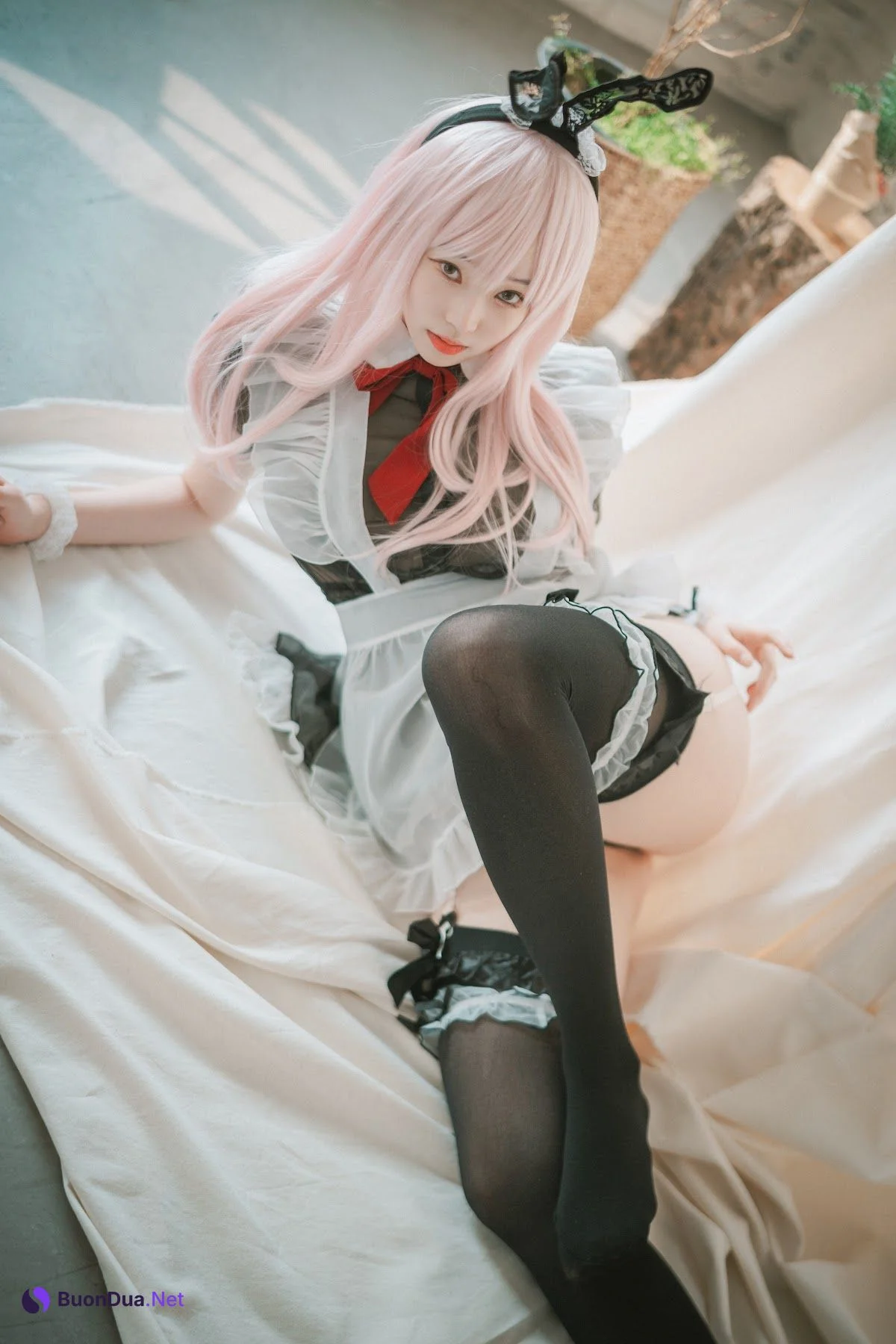 DJAWA Photo – Bambi (밤비) – Sheer Bunny Maid - Photo 17