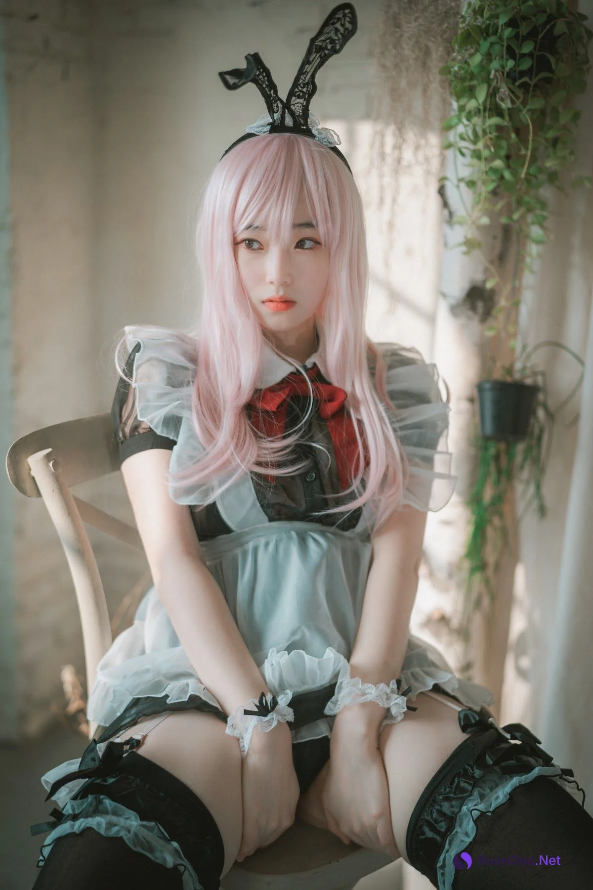 DJAWA Photo – Bambi (밤비) – Sheer Bunny Maid - Photo 3
