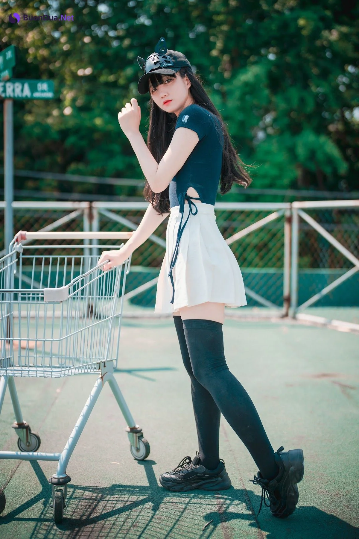 DJAWA Photo – Jeong Jenny (정제니) – Classic Athletic Girl in Navy Blue - 照片 12