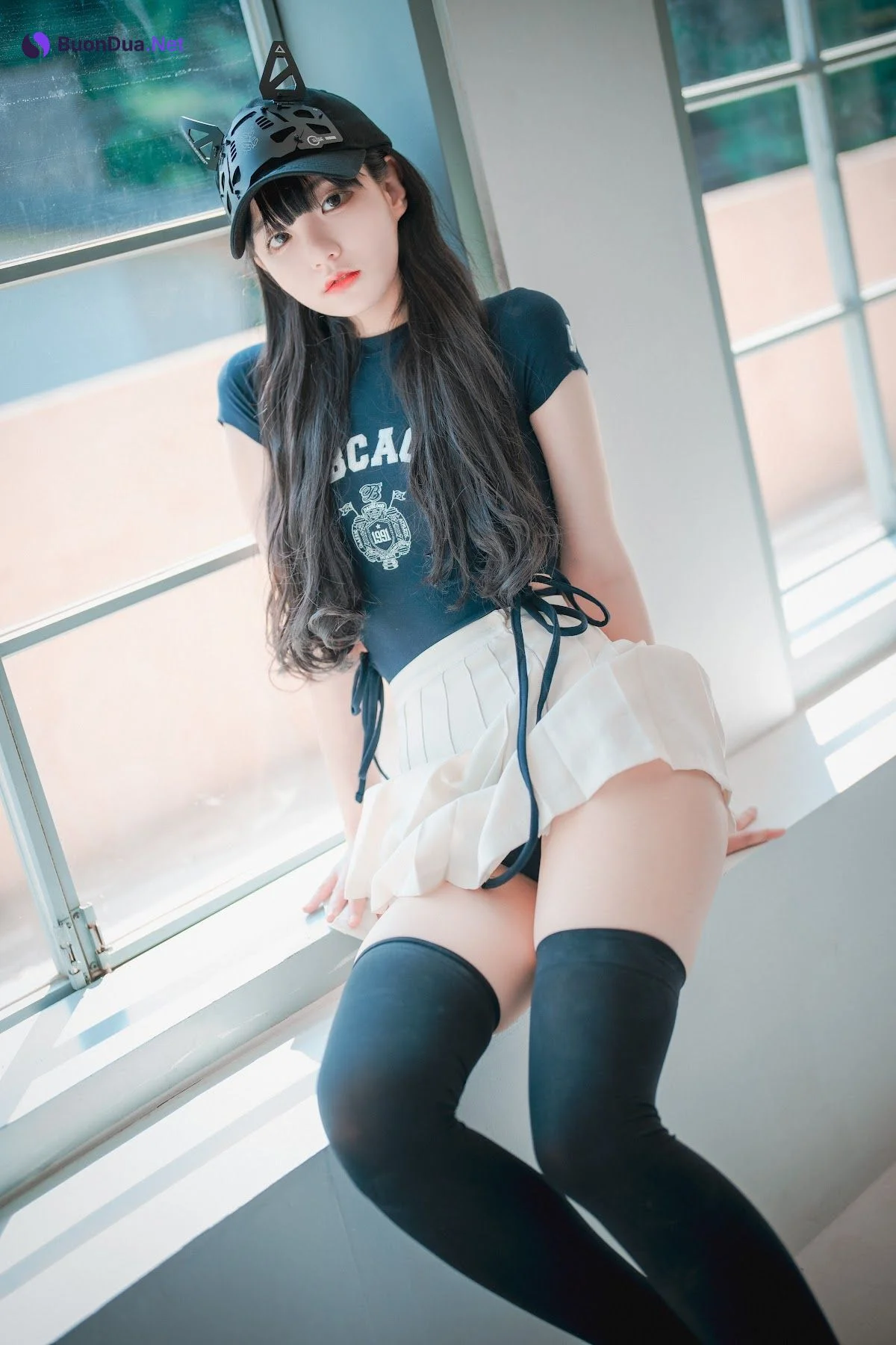 DJAWA Photo – Jeong Jenny (정제니) – Classic Athletic Girl in Navy Blue - 照片 7