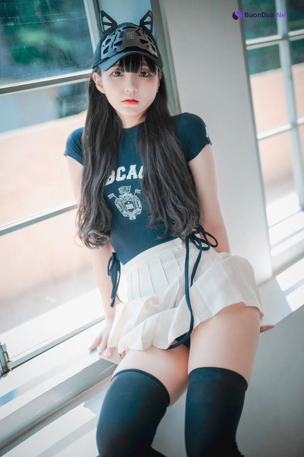 DJAWA Photo – Jeong Jenny (정제니) – Classic Athletic Girl in Navy Blue - 照片 8