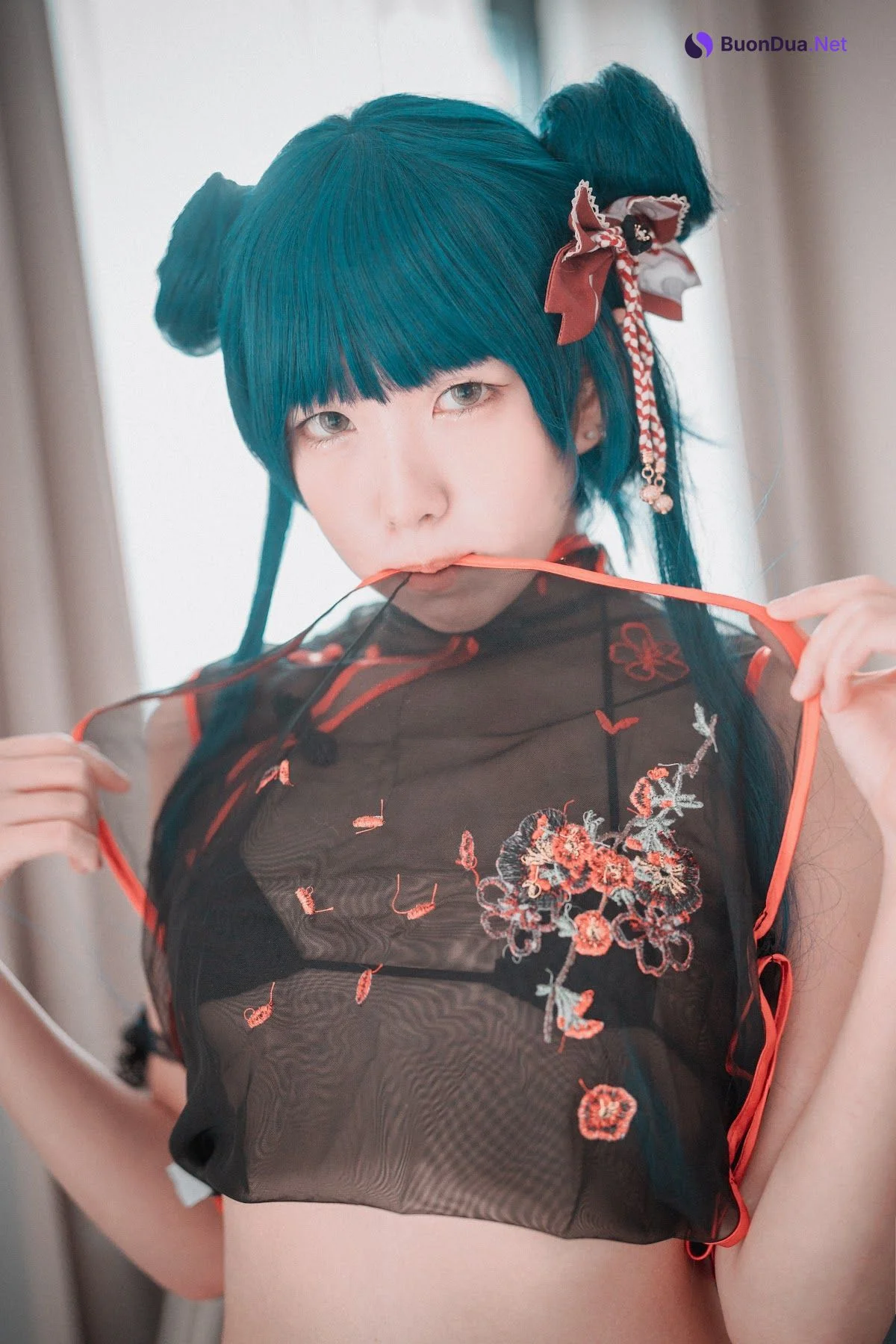 DJAWA Photo – Sonson (손손) – Sheer Qipao Girl - Photo 12