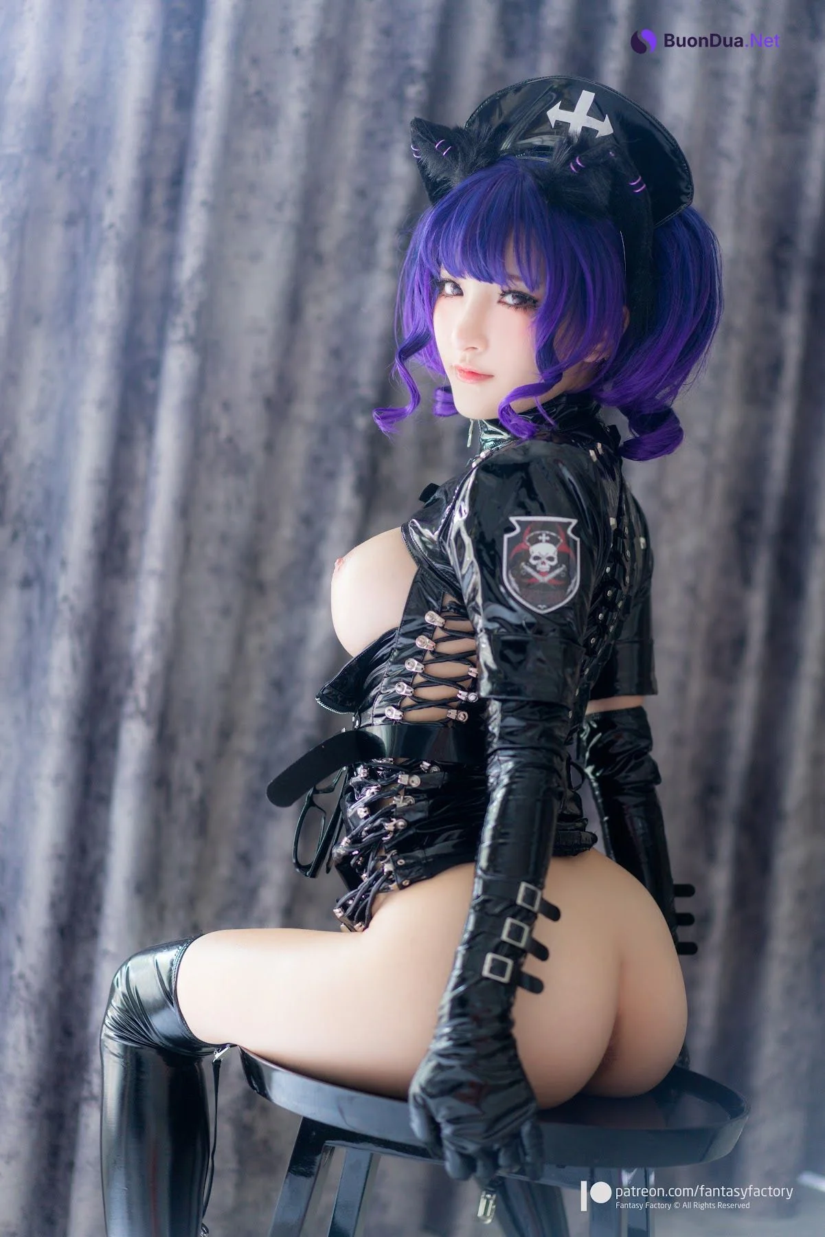 [Fantasy Factory] 小丁 – Cosplay写真 – 护士暗黑 - Photo 3