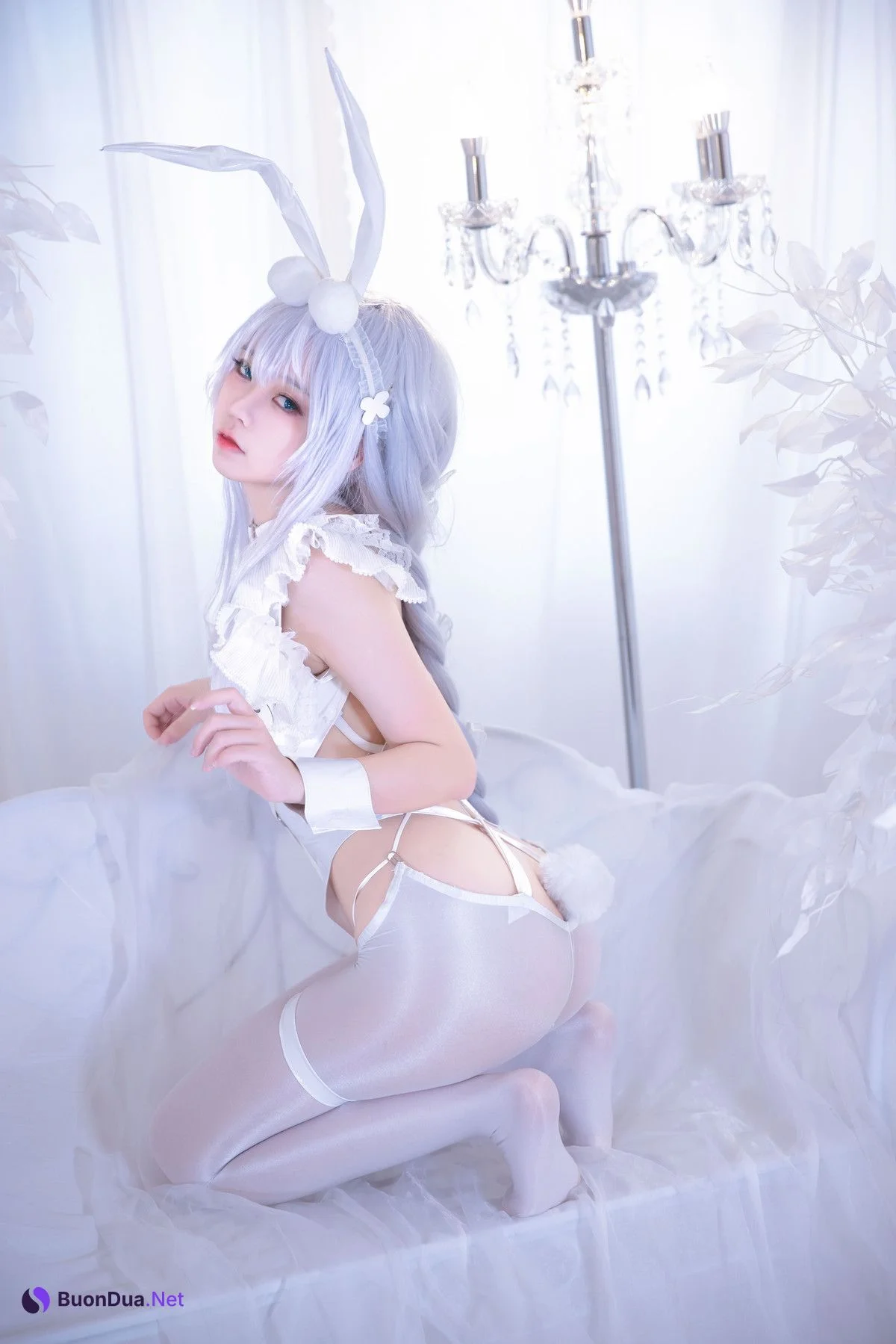 G44不会受伤 Cosplay 碧蓝航线 恶毒皮肤 懒懒的白兔 - รูปภาพ 10
