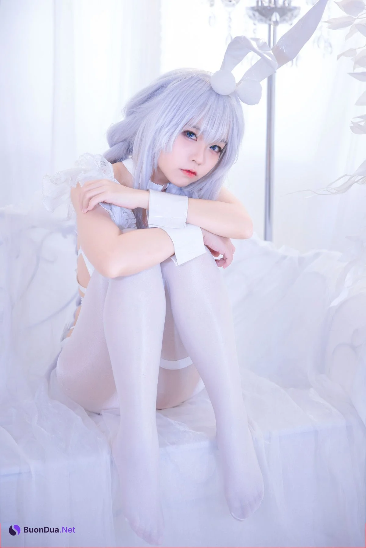 G44不会受伤 Cosplay 碧蓝航线 恶毒皮肤 懒懒的白兔 - รูปภาพ 13