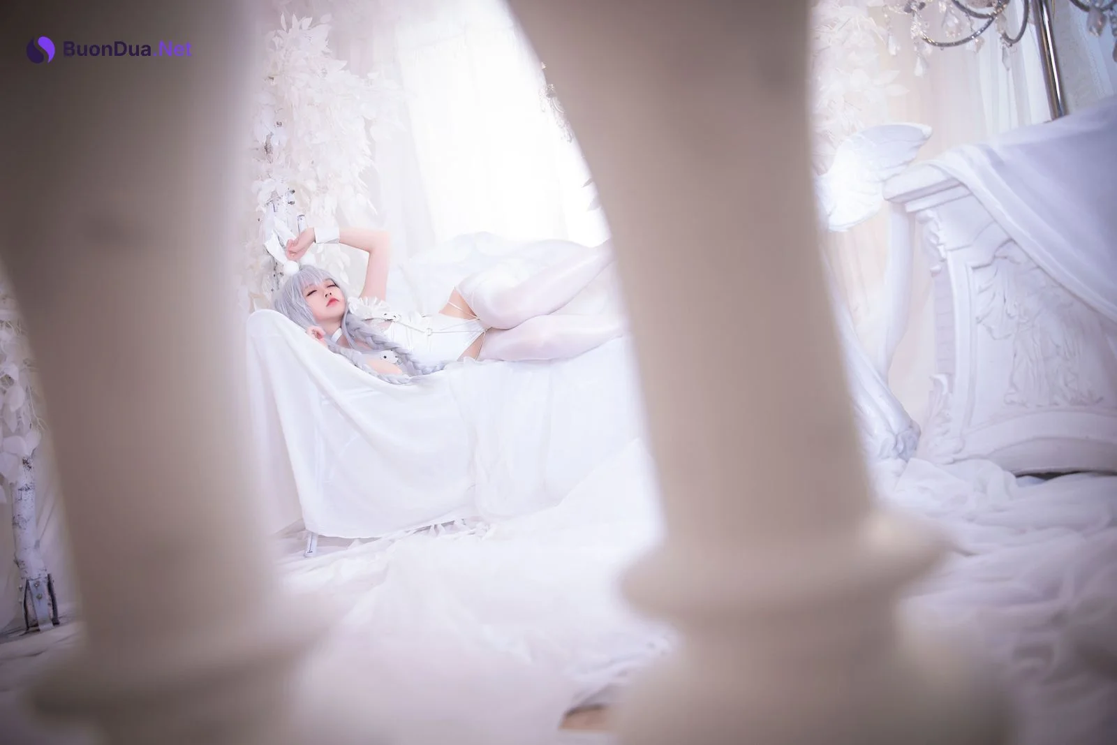 G44不会受伤 Cosplay 碧蓝航线 恶毒皮肤 懒懒的白兔 - รูปภาพ 14