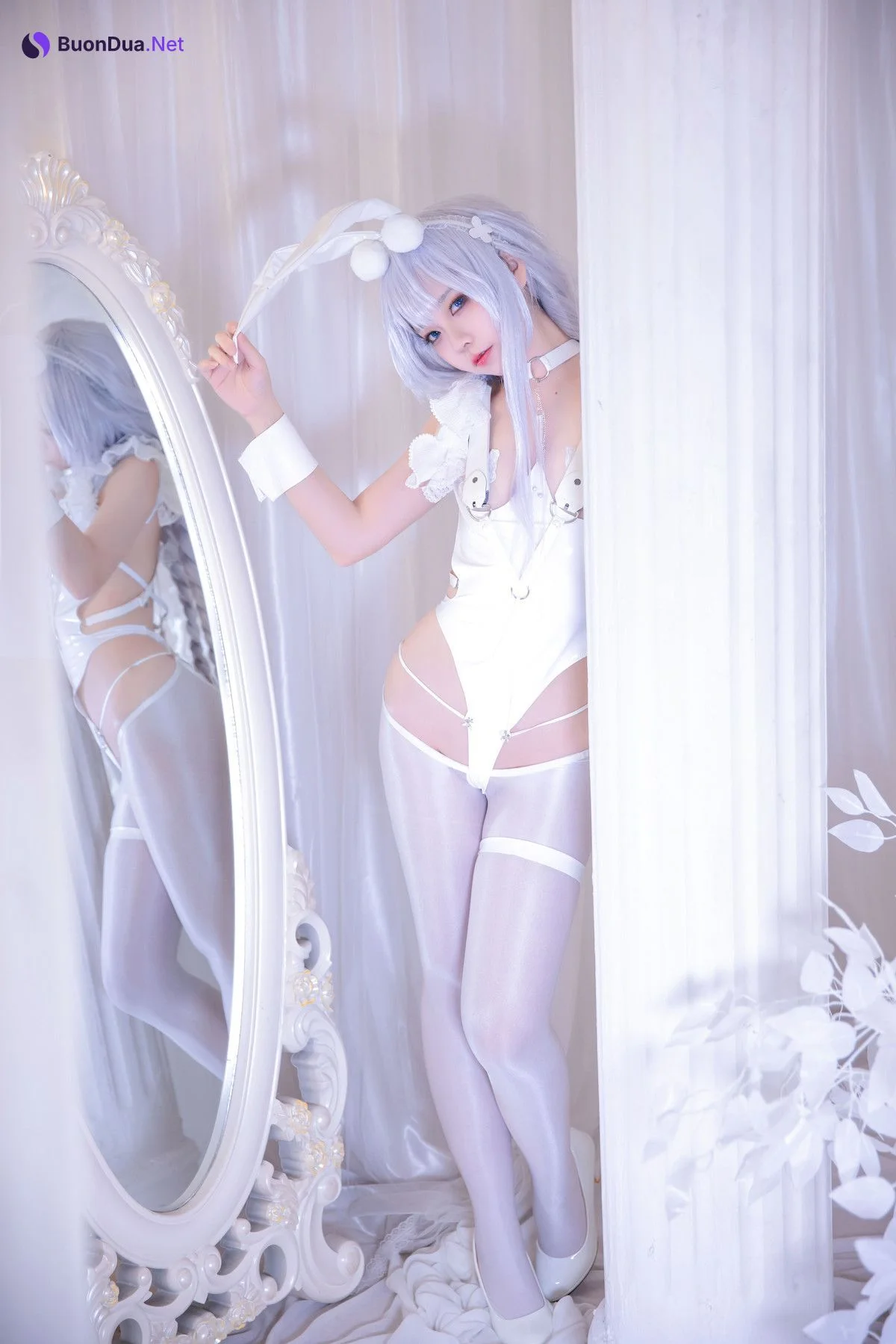 G44不会受伤 Cosplay 碧蓝航线 恶毒皮肤 懒懒的白兔 - รูปภาพ 16