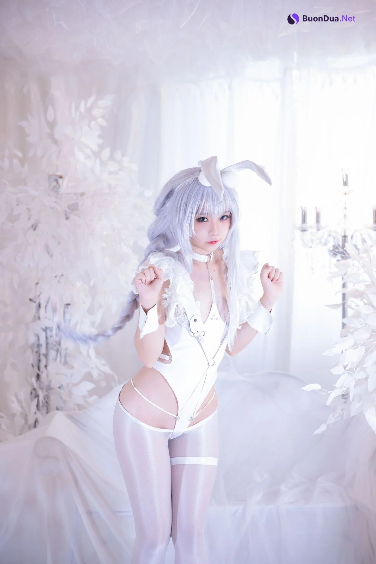 G44不会受伤 Cosplay 碧蓝航线 恶毒皮肤 懒懒的白兔 - รูปภาพ 18