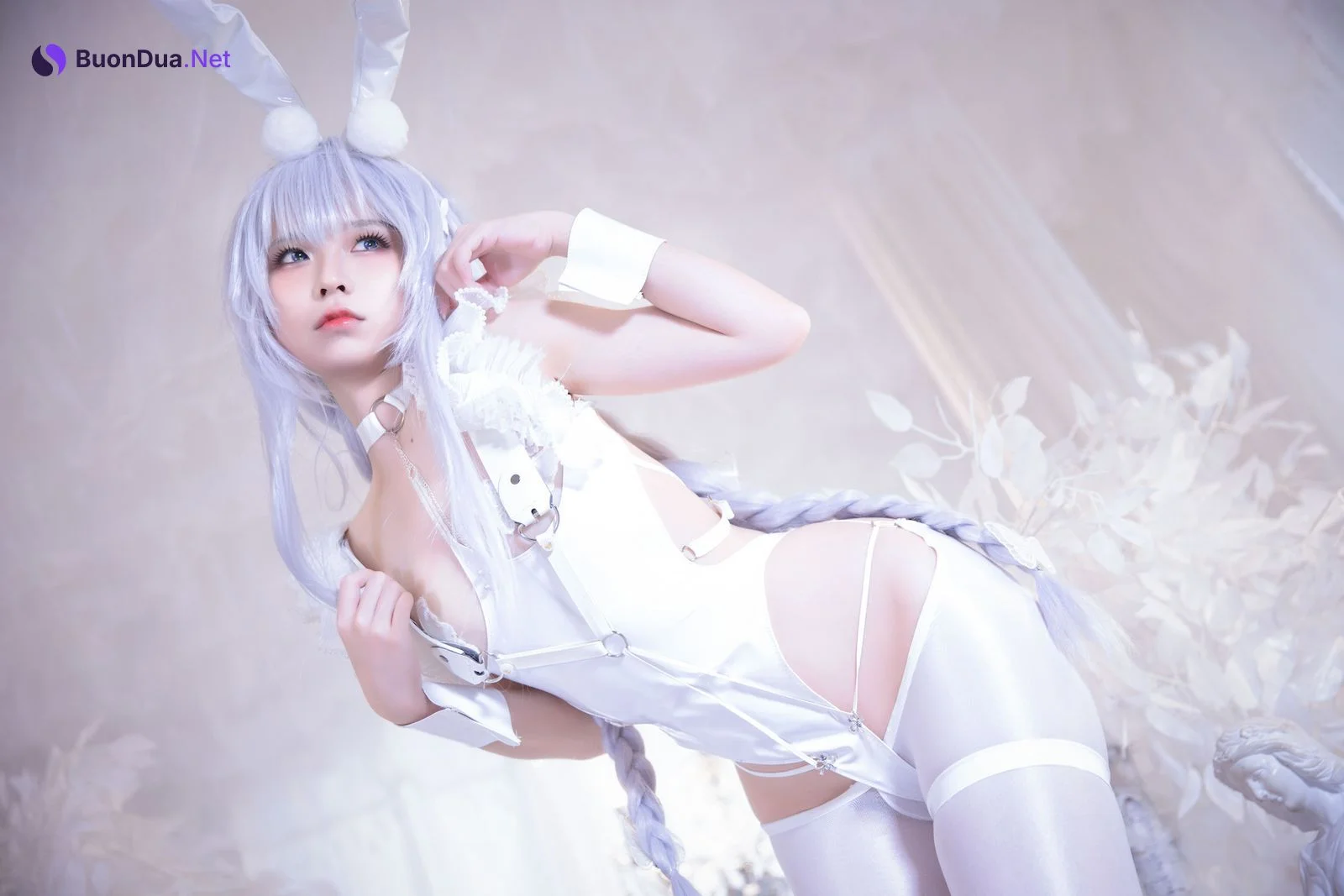 G44不会受伤 Cosplay 碧蓝航线 恶毒皮肤 懒懒的白兔 - รูปภาพ 19