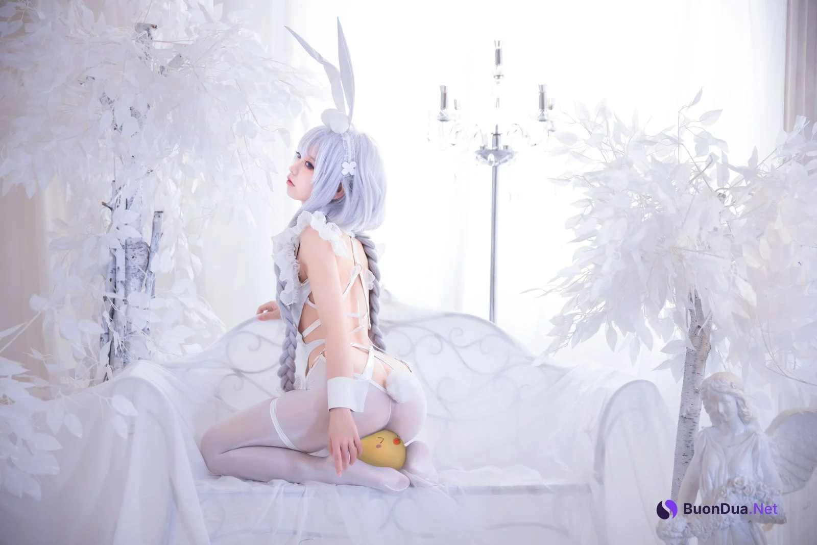G44不会受伤 Cosplay 碧蓝航线 恶毒皮肤 懒懒的白兔 - รูปภาพ 2