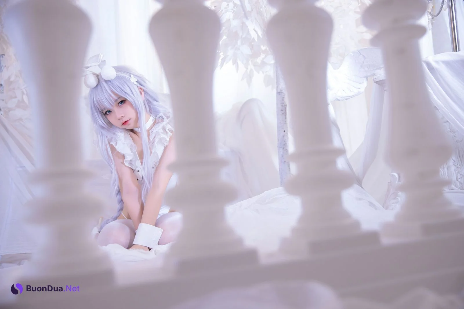 G44不会受伤 Cosplay 碧蓝航线 恶毒皮肤 懒懒的白兔 - รูปภาพ 20