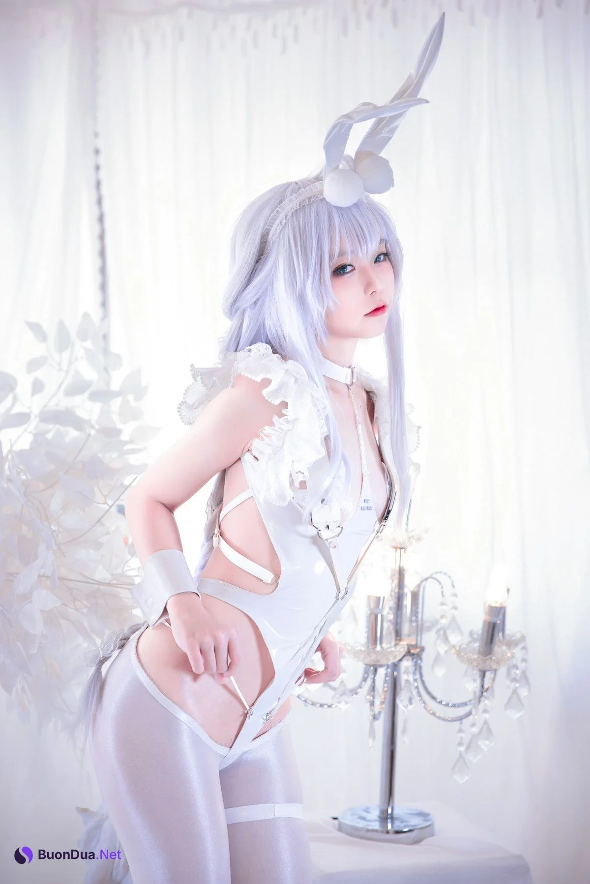 G44不会受伤 Cosplay 碧蓝航线 恶毒皮肤 懒懒的白兔 - รูปภาพ 7