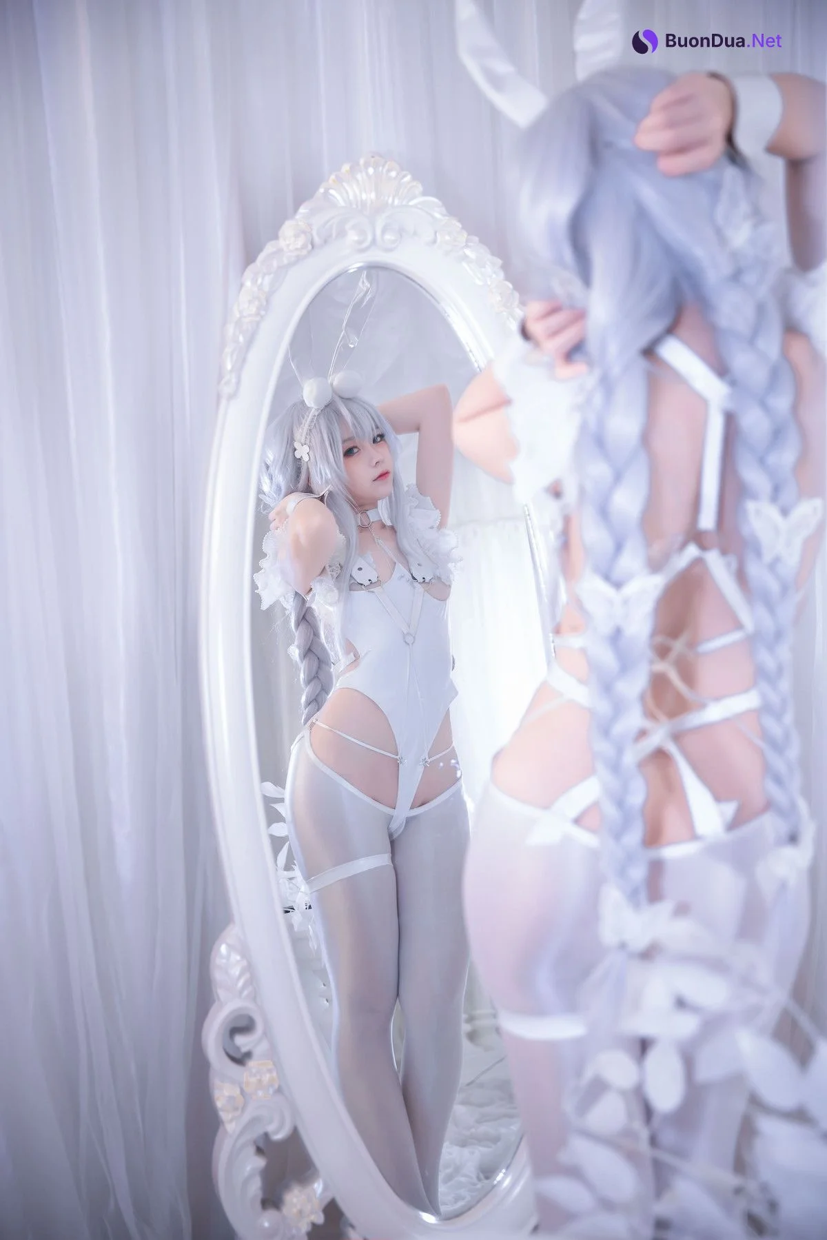 G44不会受伤 Cosplay 碧蓝航线 恶毒皮肤 懒懒的白兔 - รูปภาพ 9
