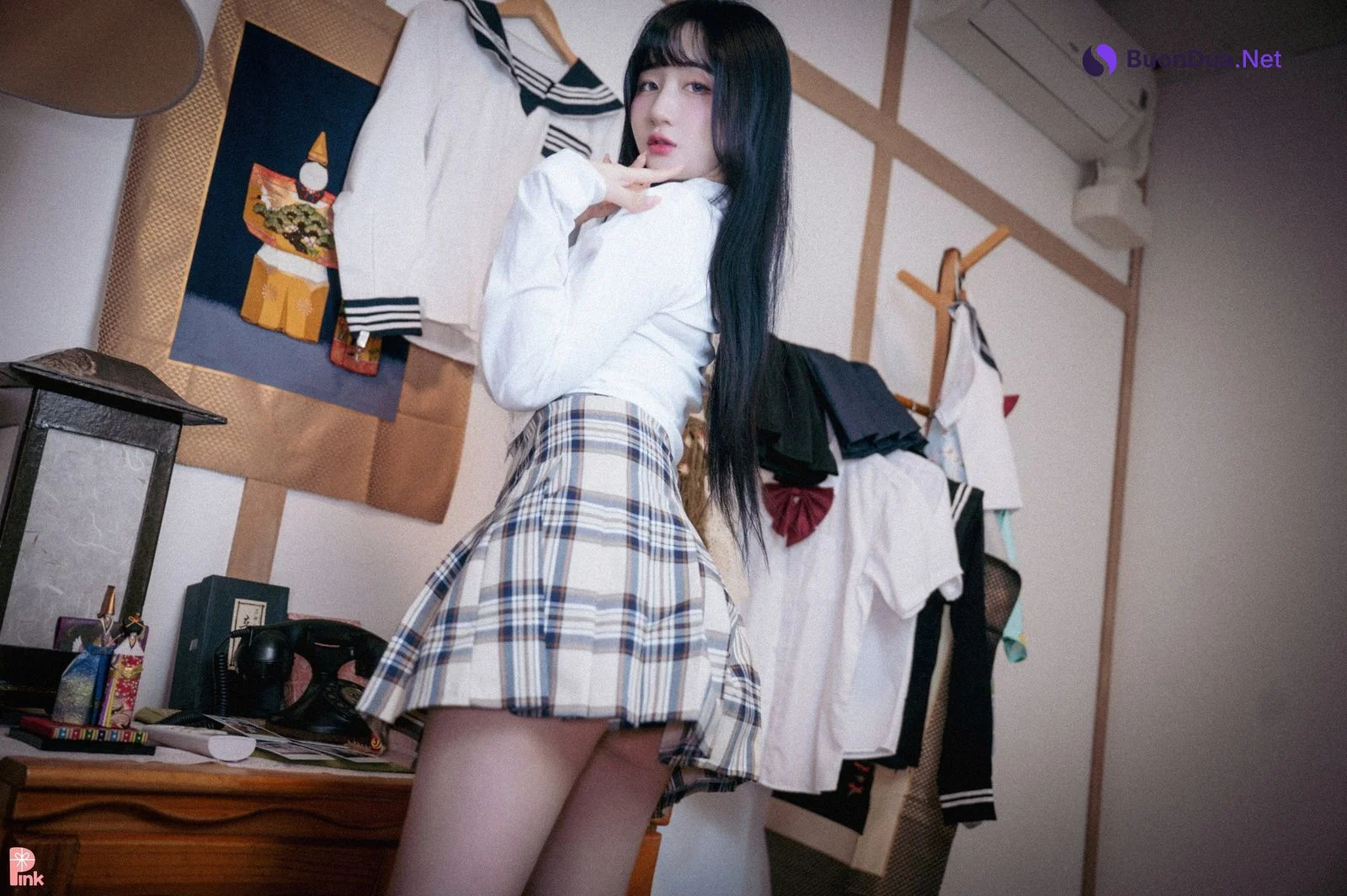 Han Jina 한지나, [PINK] 지나의 교복 생활 (Bright Ver) - Photo 4