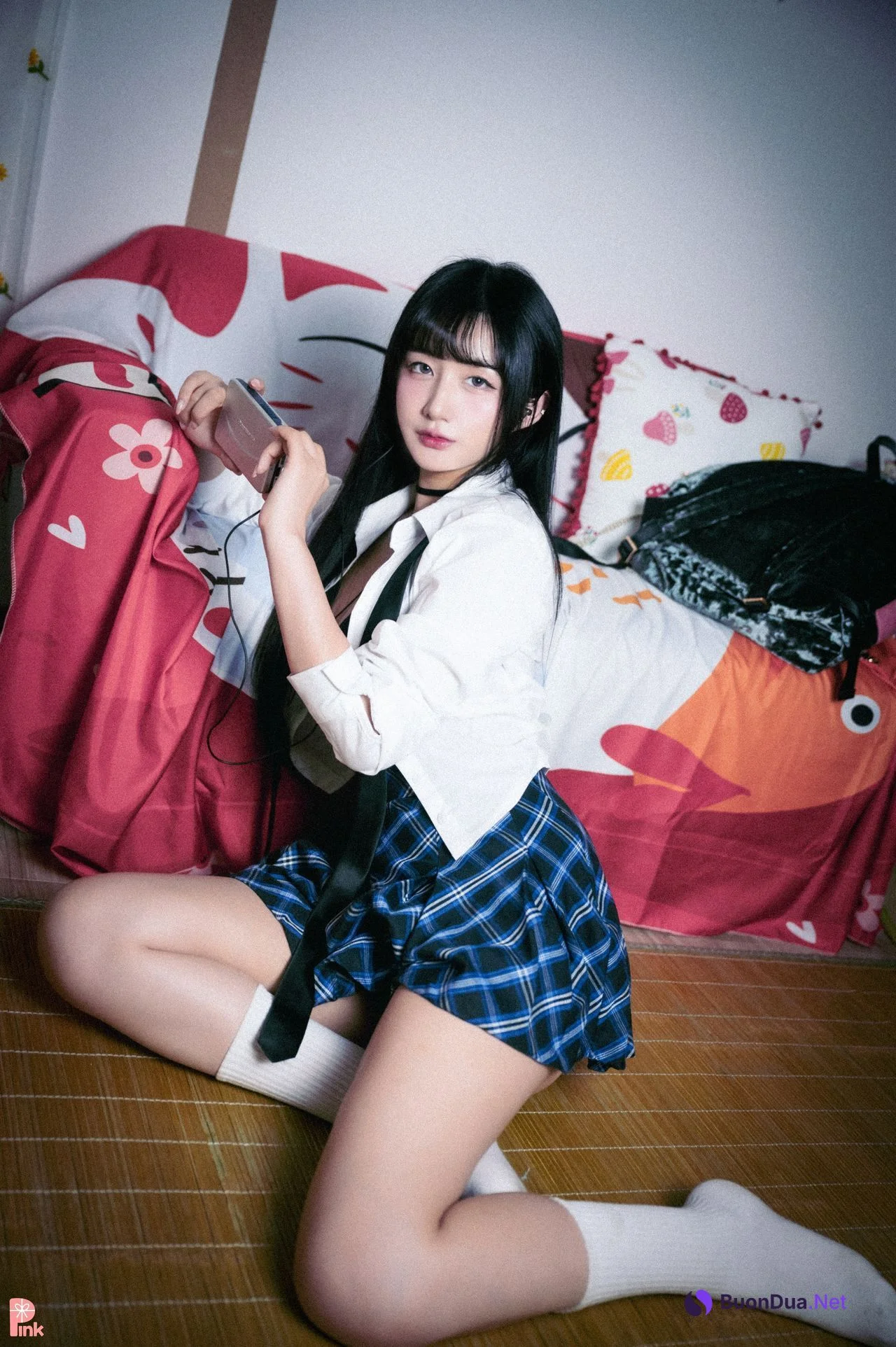 Han Jina 한지나, [PINK] 지나의 교복 생활 (Dark Ver) - Photo 15