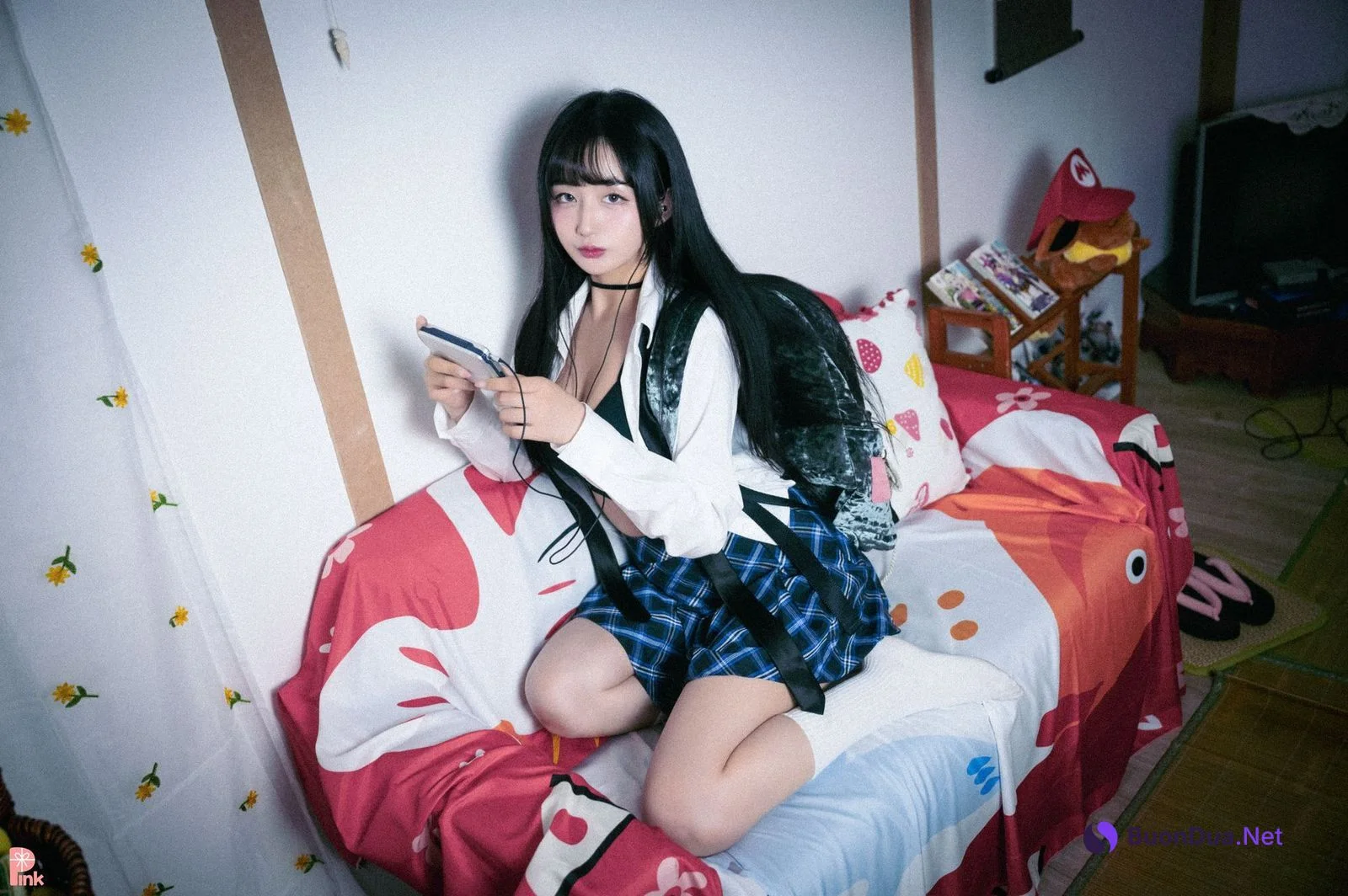 Han Jina 한지나, [PINK] 지나의 교복 생활 (Dark Ver) - Photo 3