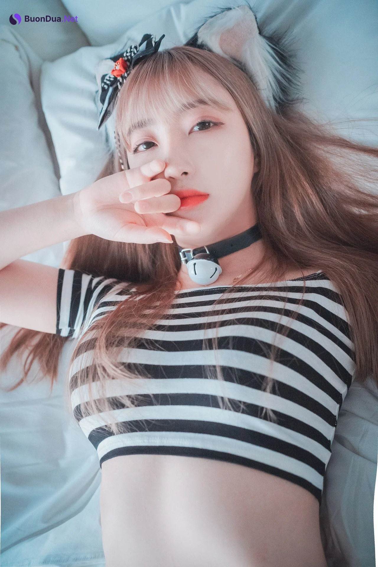 HaNari 하나리, DJAWA ‘Catgirl in Stripes’ Set.03 - Photo 13