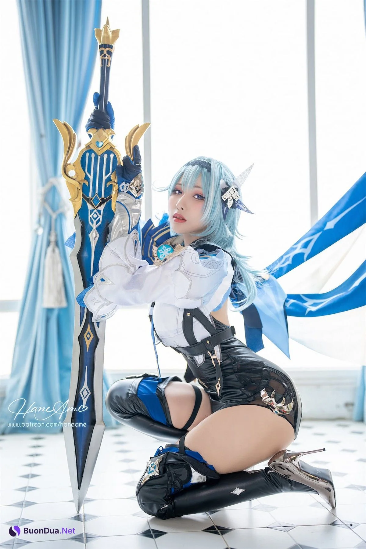 雨波HaneAme Cosplay Eula Lawrence Genshin Impact - 사진 2