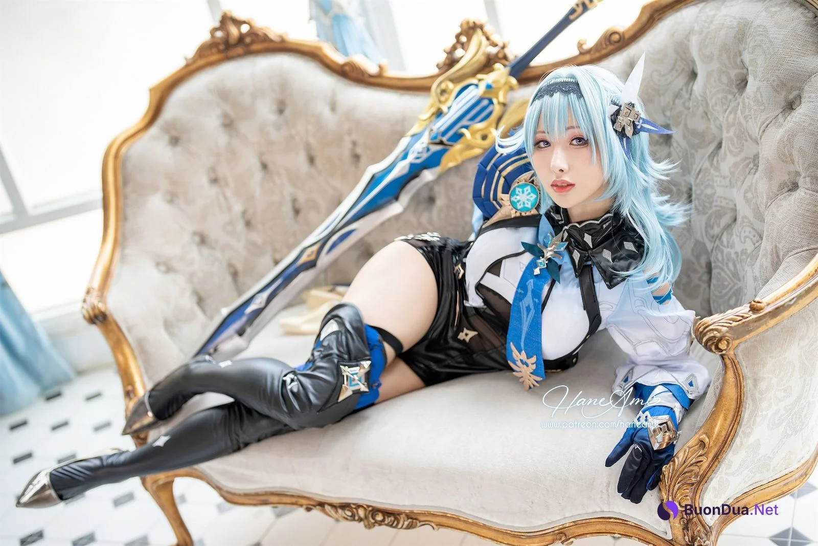 雨波HaneAme Cosplay Eula Lawrence Genshin Impact - 사진 4