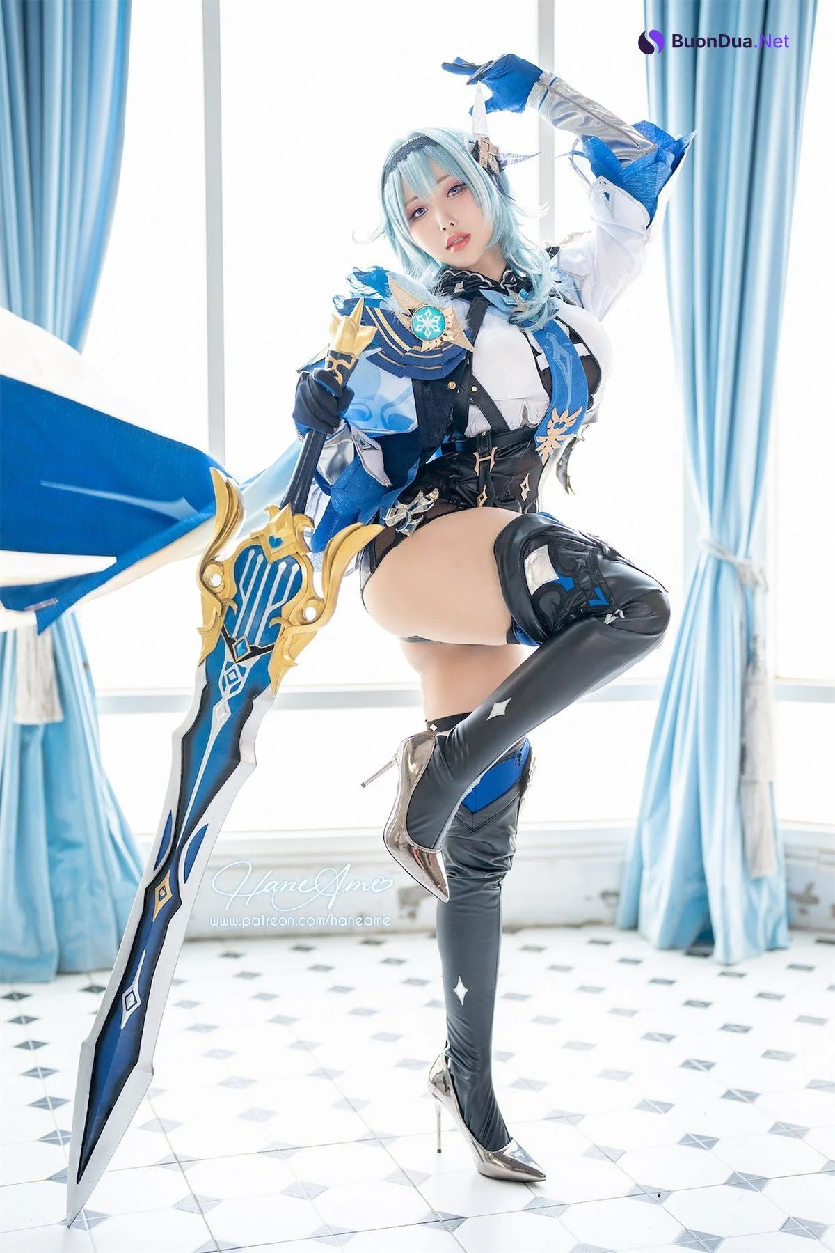 雨波HaneAme Cosplay Eula Lawrence Genshin Impact - 사진 5