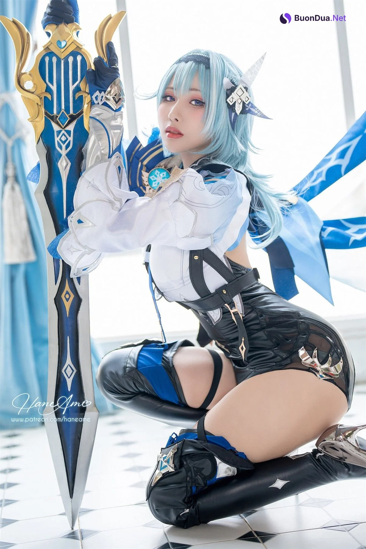 雨波HaneAme Cosplay Eula Lawrence Genshin Impact - 사진 6
