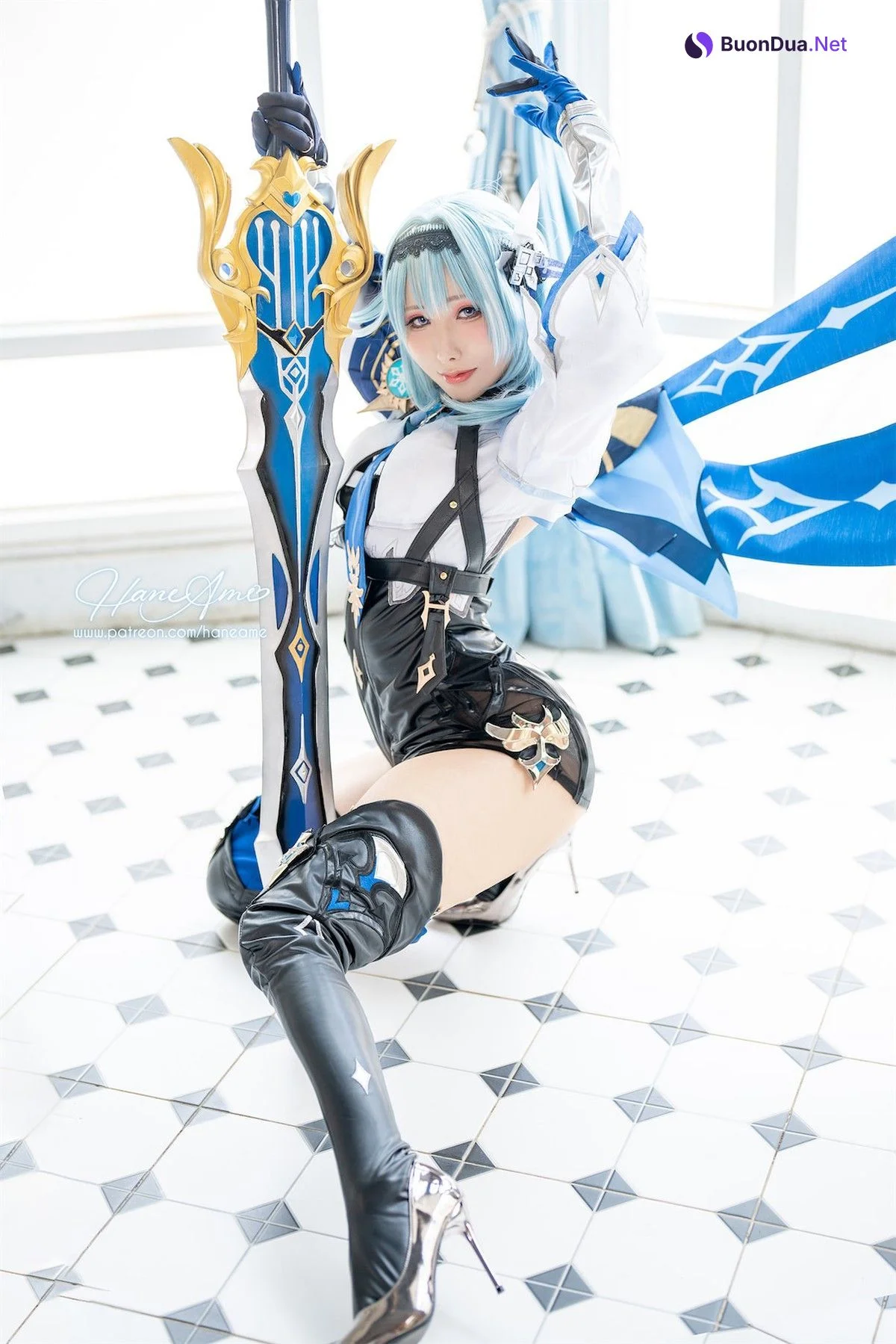 雨波HaneAme Cosplay Eula Lawrence Genshin Impact - 사진 7
