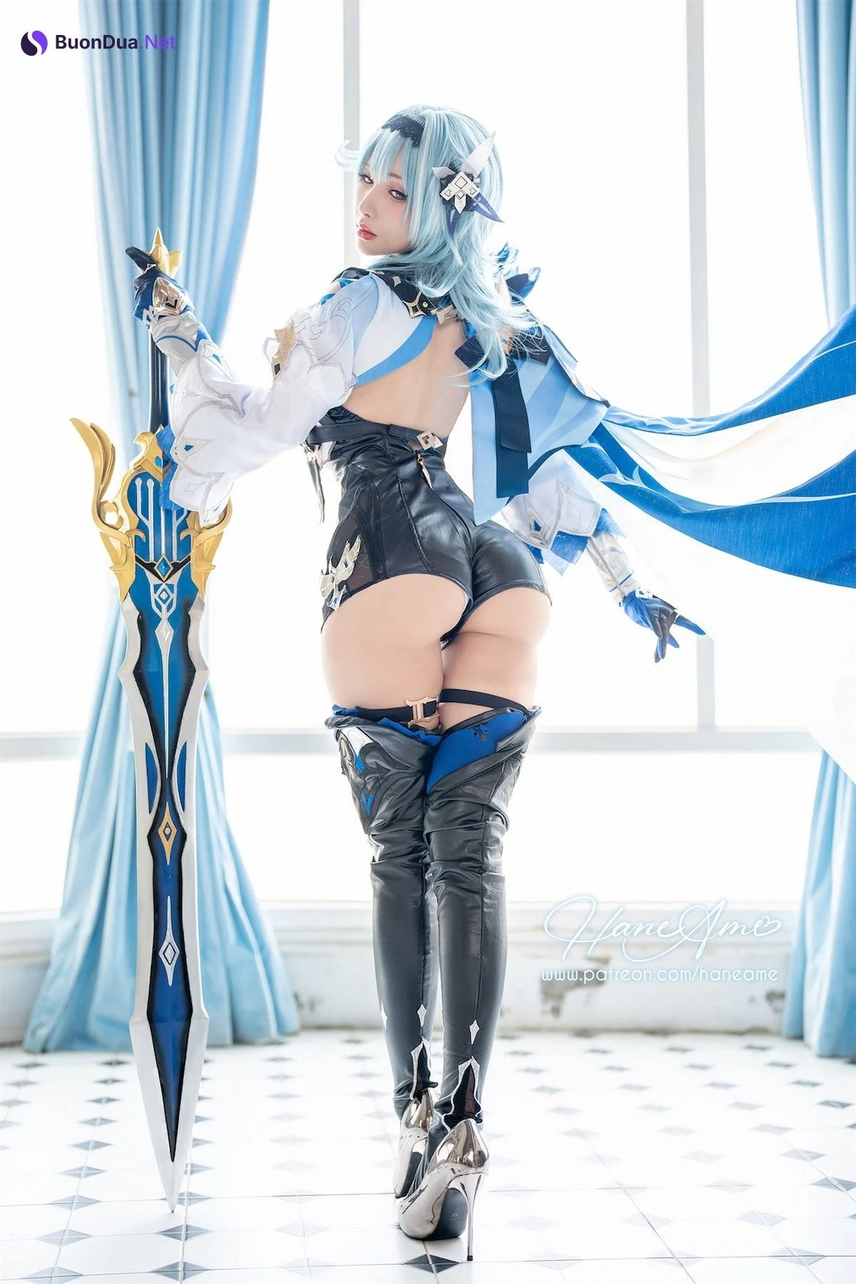 雨波HaneAme Cosplay Eula Lawrence Genshin Impact - 사진 8