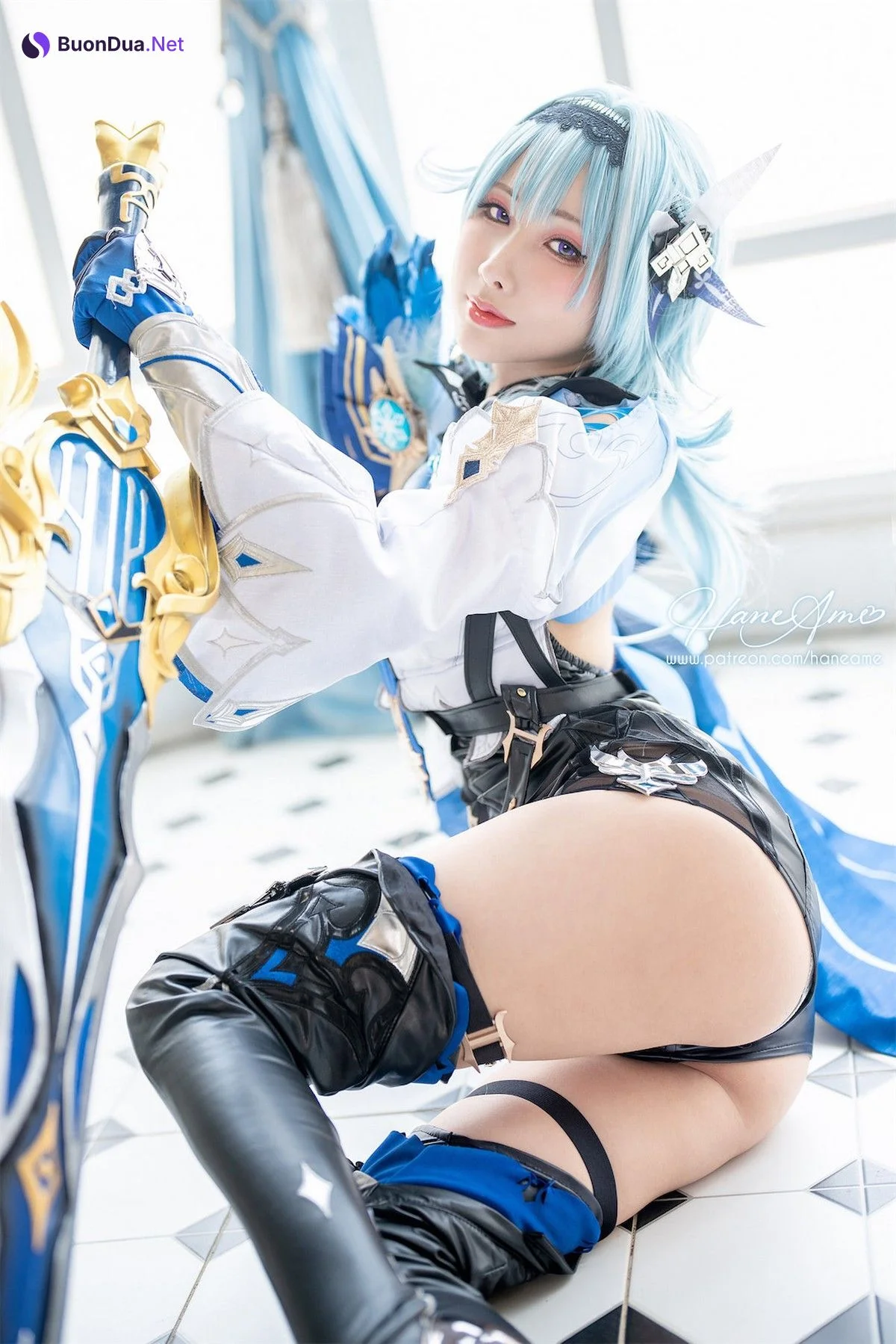 雨波HaneAme Cosplay Eula Lawrence Genshin Impact - 사진 9
