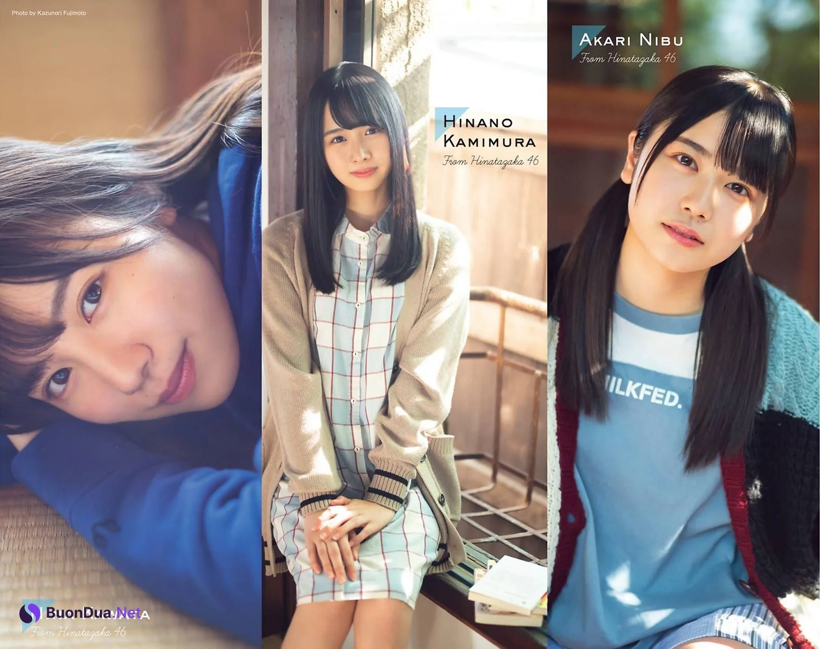Hina Kawata 河田陽菜, Hinano Kamimura 上村ひなの, Akari Nibu 丹生明里, Young Gangan 2020 No.02 (ヤングガンガン 2020年2号) - Photo 4