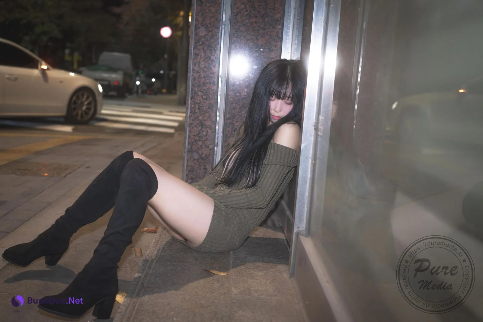 Hina 히나, [PURE MEDIA] Vol.267 Black Out Slutty Girl Set.04 - 写真 12